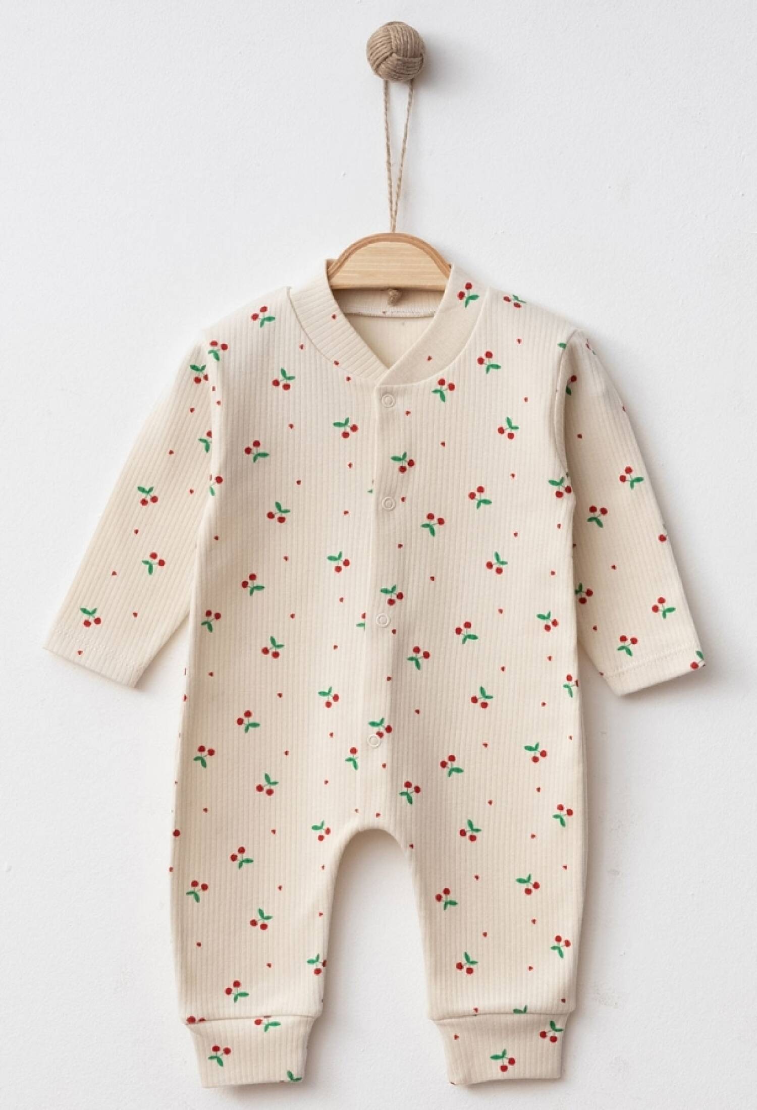 Kiraz Desenli Raporlu Kız Bebe Tulum - Brand: NAYINOM - Kids & Bby Clothes From Peralane Kids Turkey