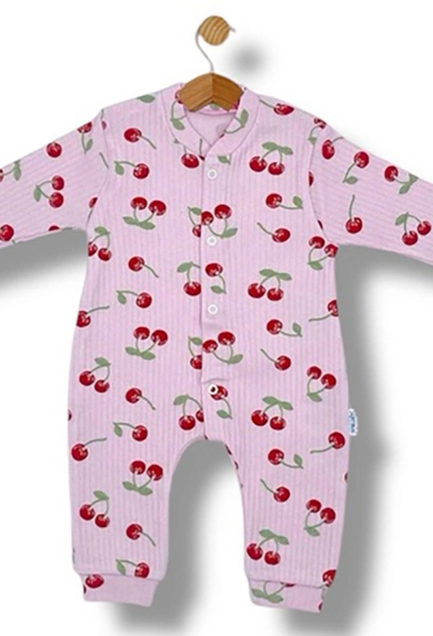 Kiraz Desenli Raporlu Kız Bebe Tulum - Brand: SÜPERMİNİ - Kids & Bby Clothes From Peralane Kids Turkey