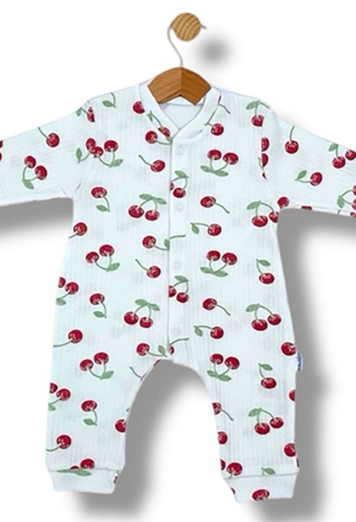 Kiraz Desenli Raporlu Kız Bebe Tulum - Brand: SÜPERMİNİ - Kids & Bby Clothes From Peralane Kids Turkey