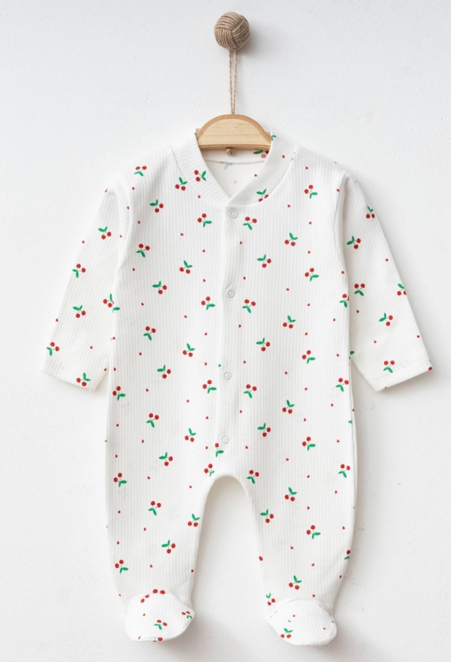 Kiraz Desenli Raporlu Patikli Kız Bebe Tulum - Brand: NAYINOM - Kids & Bby Clothes From Peralane Kids Turkey