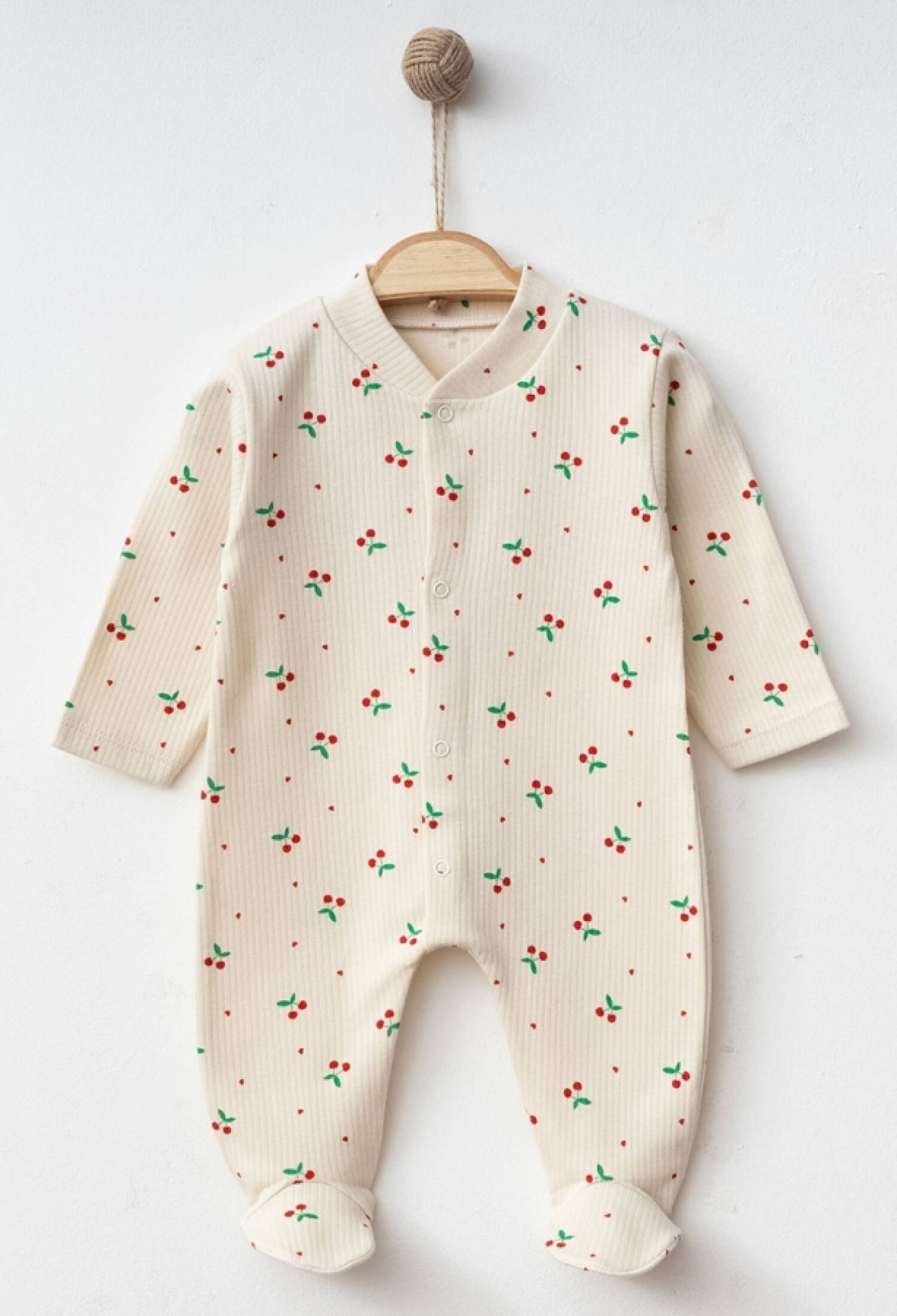 Kiraz Desenli Raporlu Patikli Kız Bebe Tulum - Brand: NAYINOM - Kids & Bby Clothes From Peralane Kids Turkey