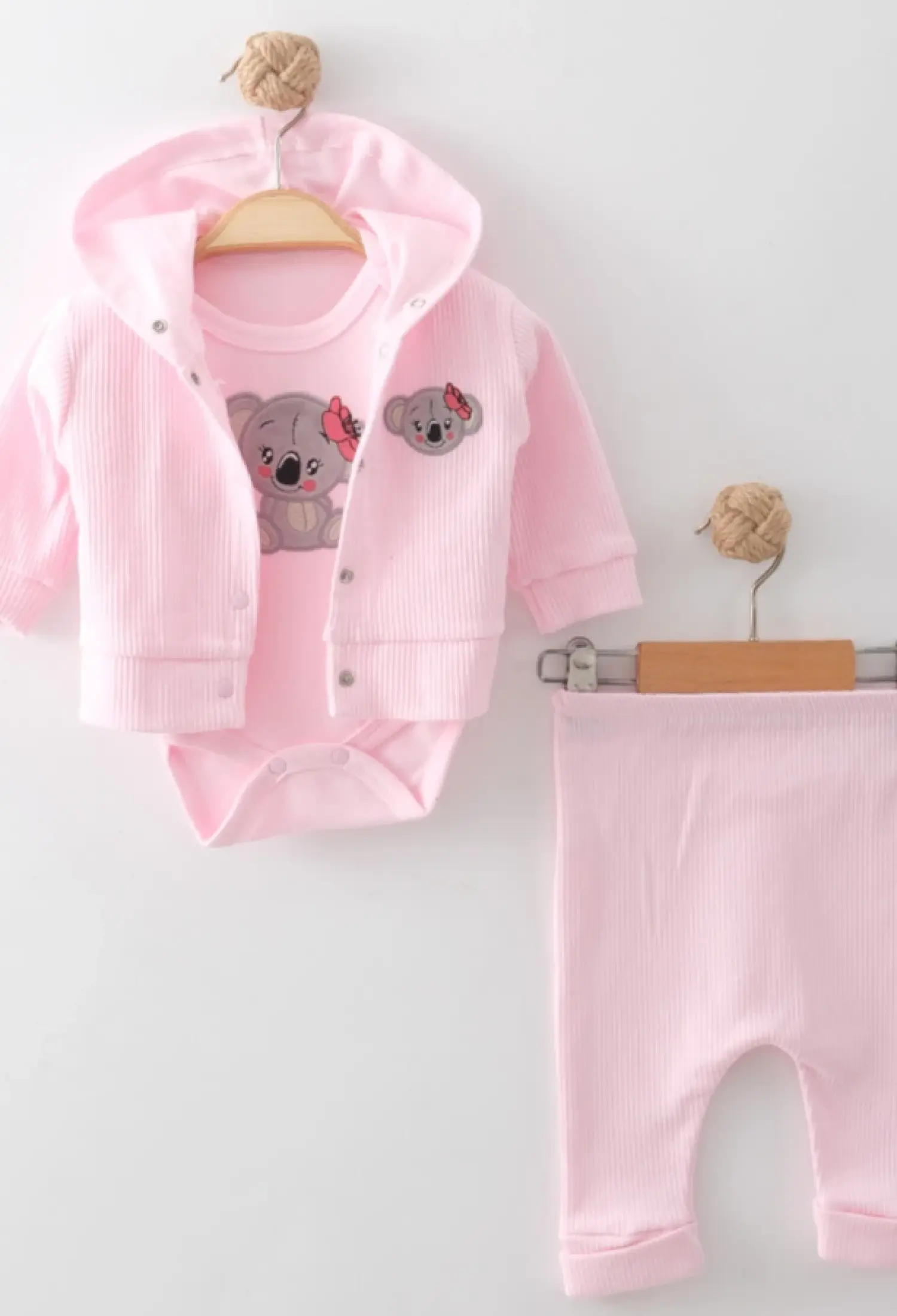 Koala Baskılı Kız Bebe Üçlü Takım - Brand: NAYINOM - Kids & Bby Clothes From Peralane Kids Turkey