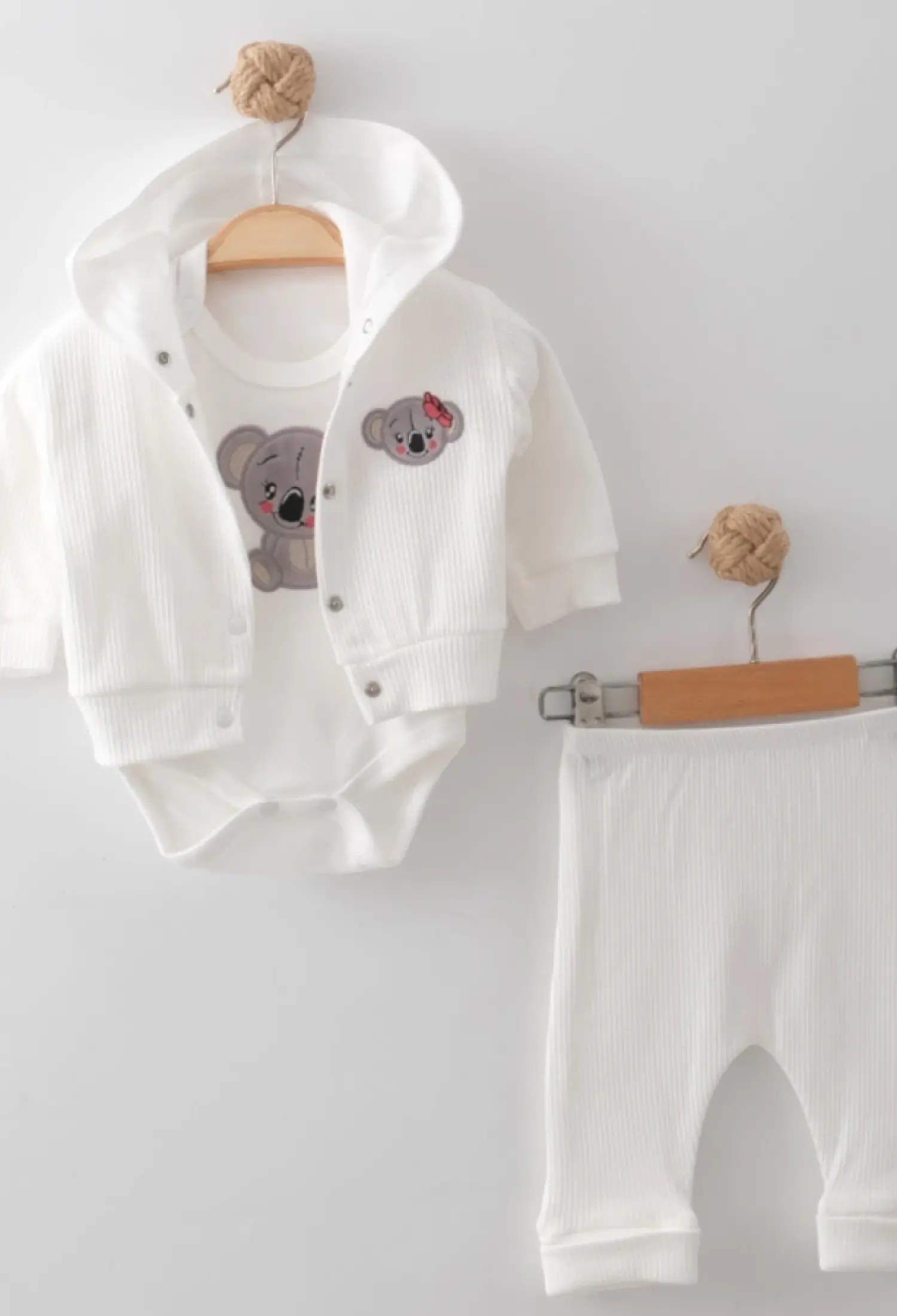Koala Baskılı Kız Bebe Üçlü Takım - Brand: NAYINOM - Kids & Bby Clothes From Peralane Kids Turkey