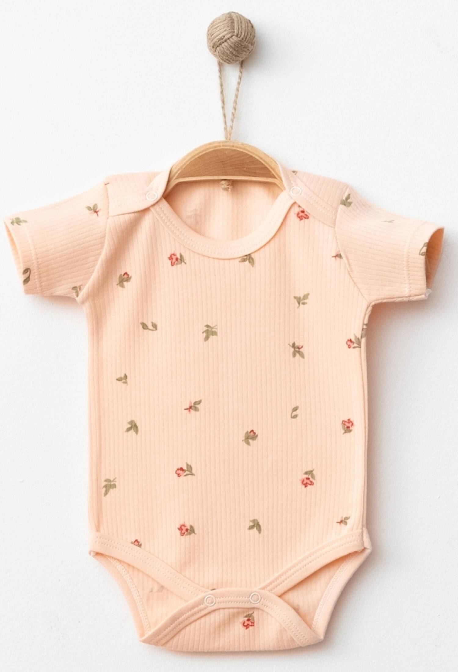 Lale Desenli Kısa Kollu Raporlu Kız Çıtçıtlı Badi - Brand: NAYINOM - Kids & Bby Clothes From Peralane Kids Turkey