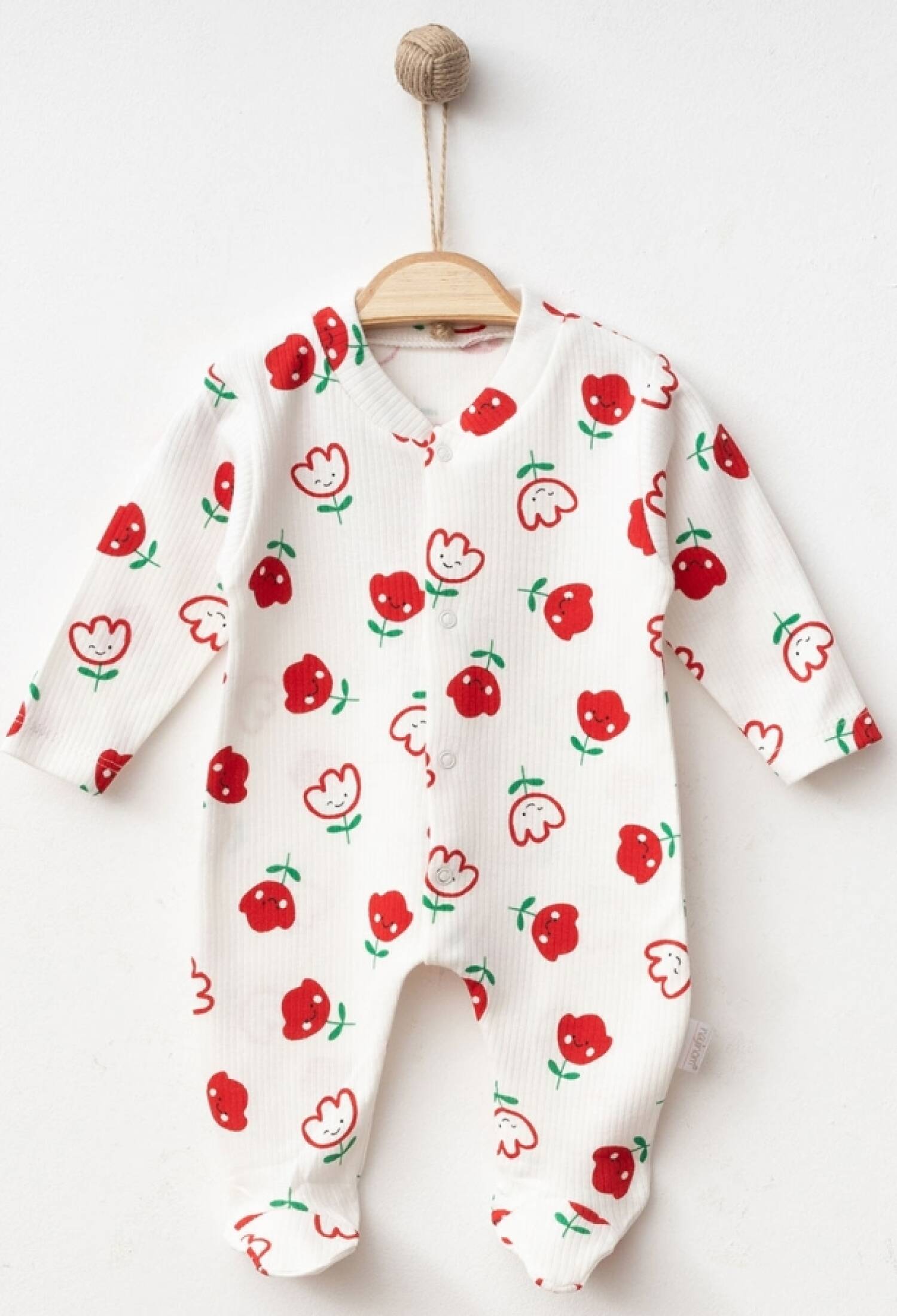 Lale Desenli Raporlu Kız Bebe Tulum - Brand: NAYINOM - Kids & Bby Clothes From Peralane Kids Turkey