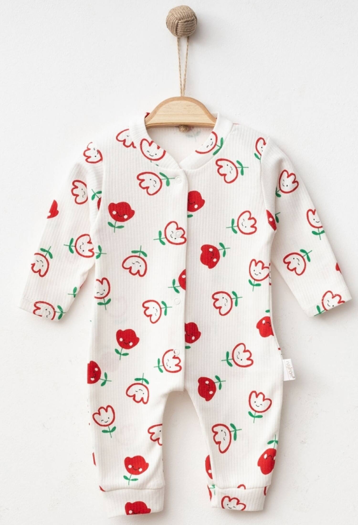 Lale Desenli Raporlu Kız Bebe Tulum - Brand: NAYINOM - Kids & Bby Clothes From Peralane Kids Turkey