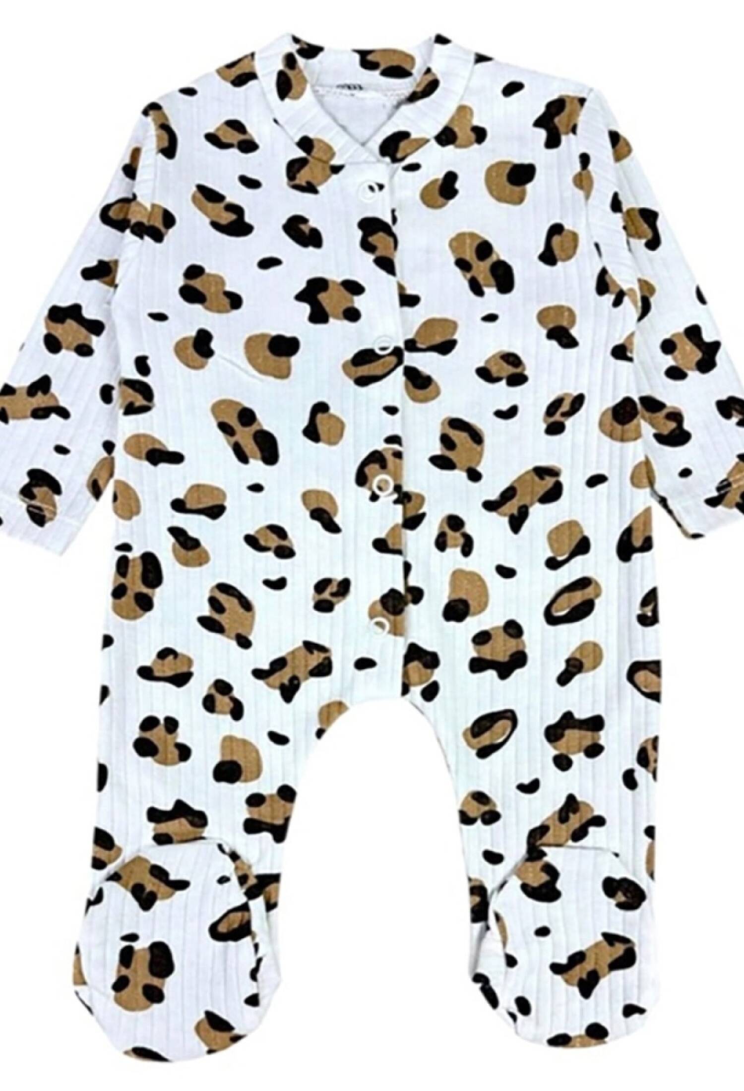 Leopar Desenli Raporlu Patikli Kız Bebe Tulum - Brand: SÜPERMİNİ - Kids & Bby Clothes From Peralane Kids Turkey