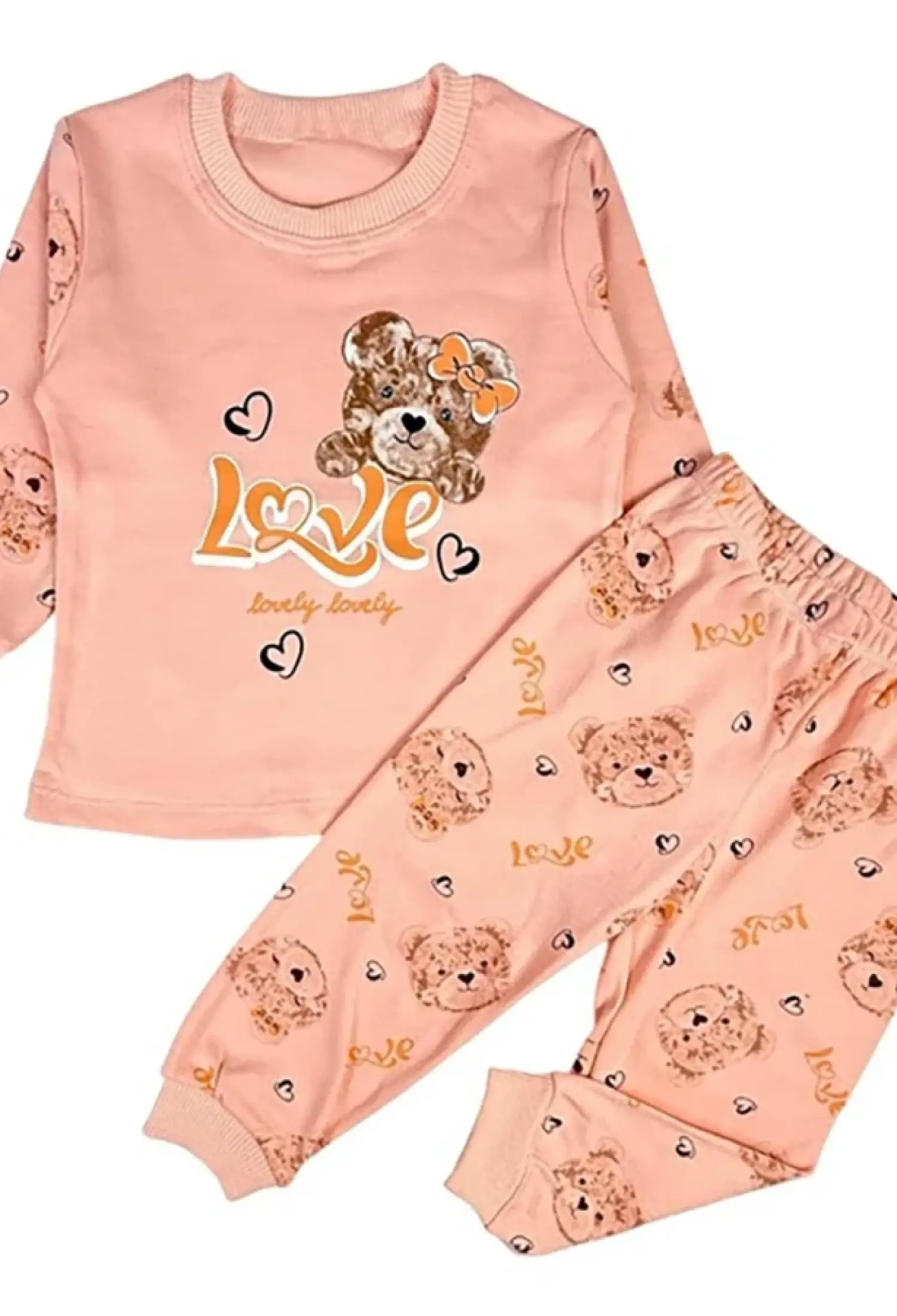 Love Baskılı Kız Pijama Takım - Brand: SÜPERMİNİ - Kids & Bby Clothes From Peralane Kids Turkey