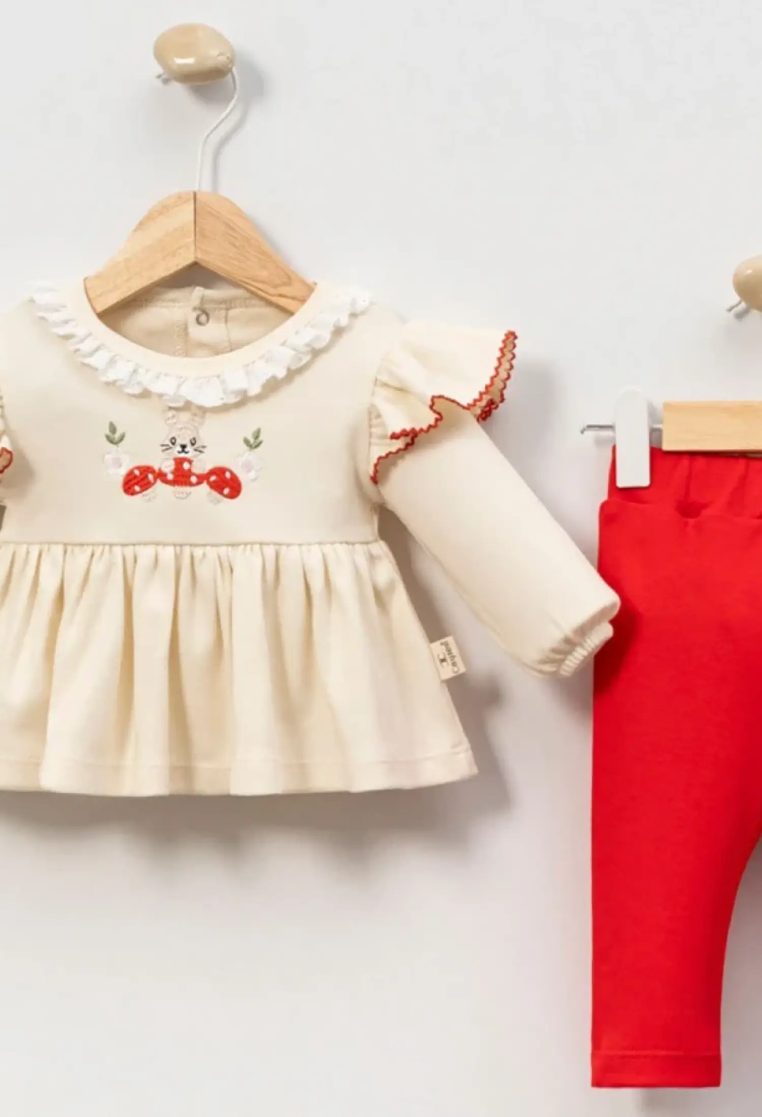 Mantar Nakışlı Kız Bebe Takım - Brand: CAYZEN - Kids & Bby Clothes From Peralane Kids Turkey