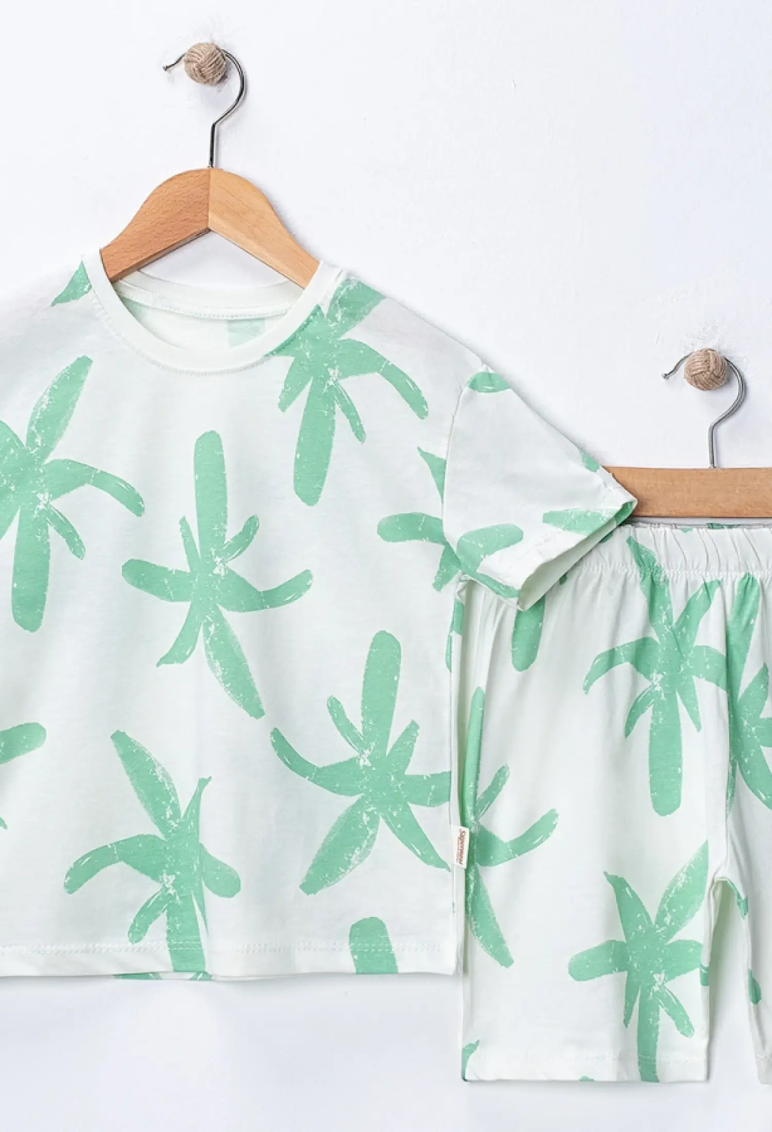 Palmiye Desenli Erkek Pijama Takım - Brand: SÜPERMİNİ - Kids & Bby Clothes From Peralane Kids Turkey