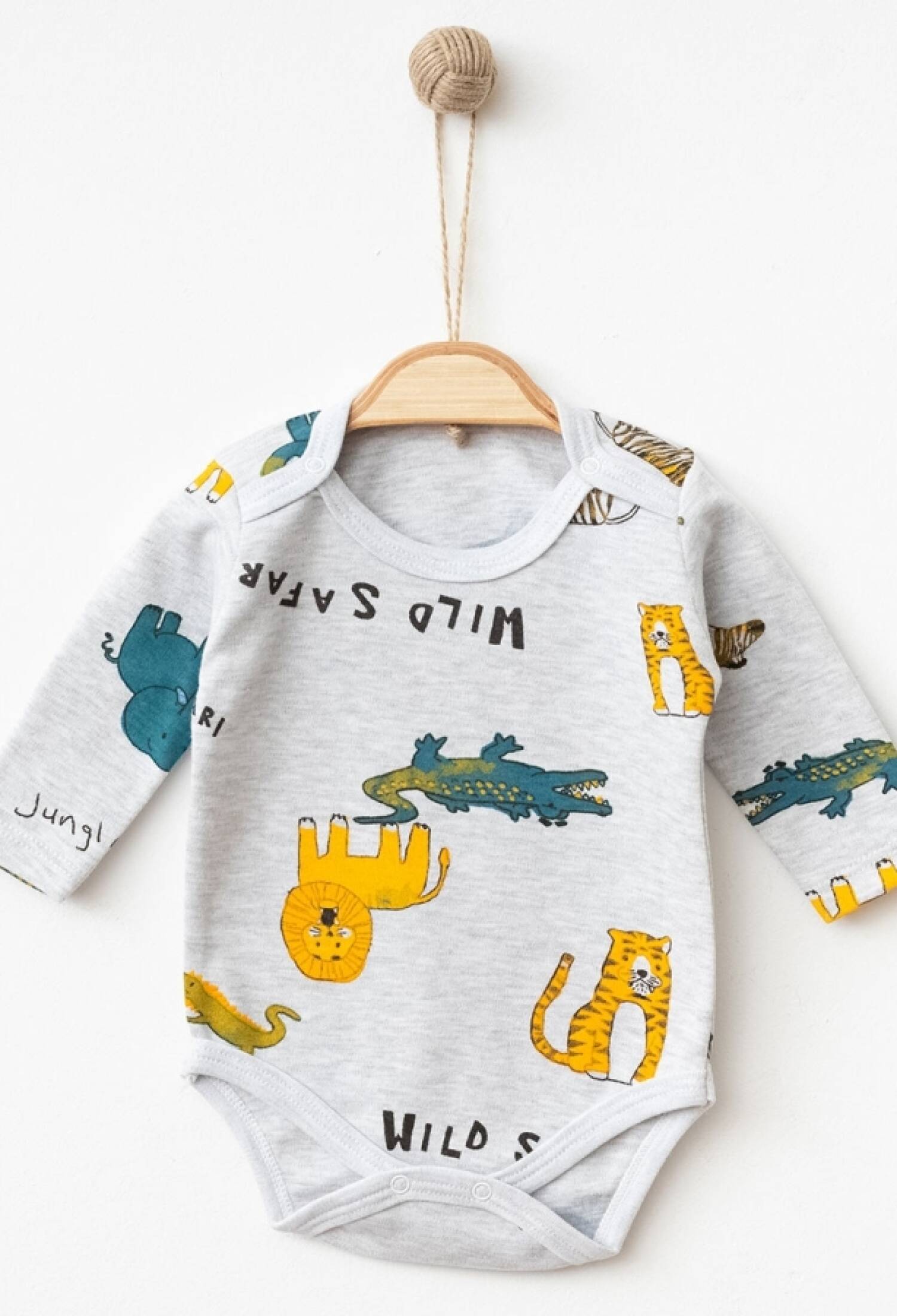 Safari Desenli Erkek Çıtçıtlı Badi - Brand: NAYINOM - Kids & Bby Clothes From Peralane Kids Turkey
