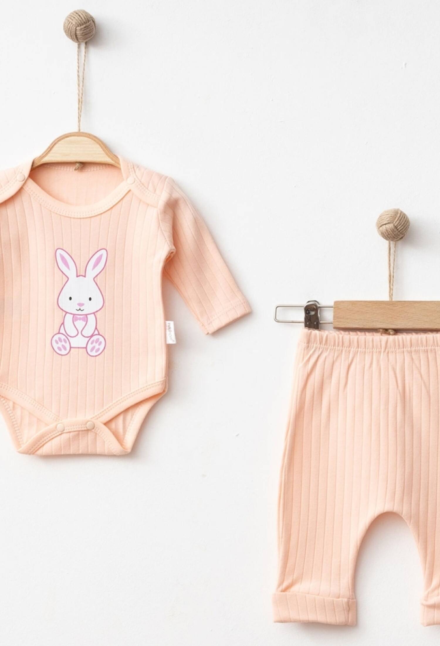 Tavşan Baskılı Raporlu Unisex Bebe Takım - Brand: NAYINOM - Kids & Bby Clothes From Peralane Kids Turkey