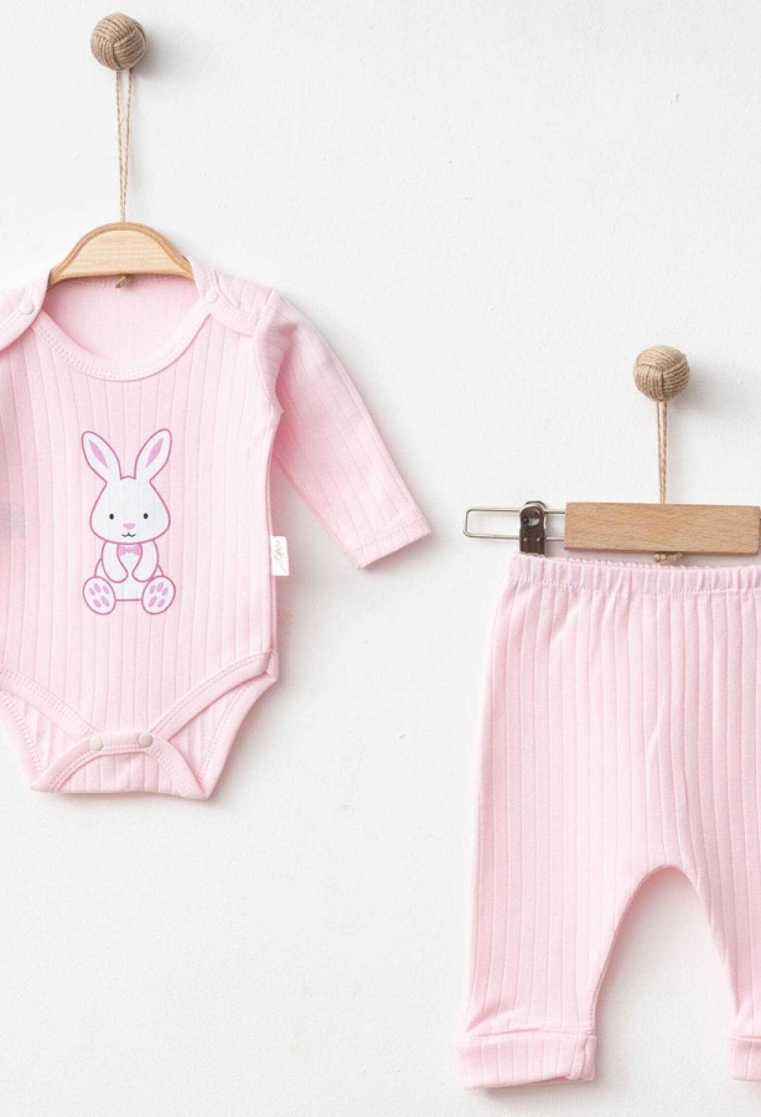 Tavşan Baskılı Raporlu Unisex Bebe Takım - Brand: NAYINOM - Kids & Bby Clothes From Peralane Kids Turkey