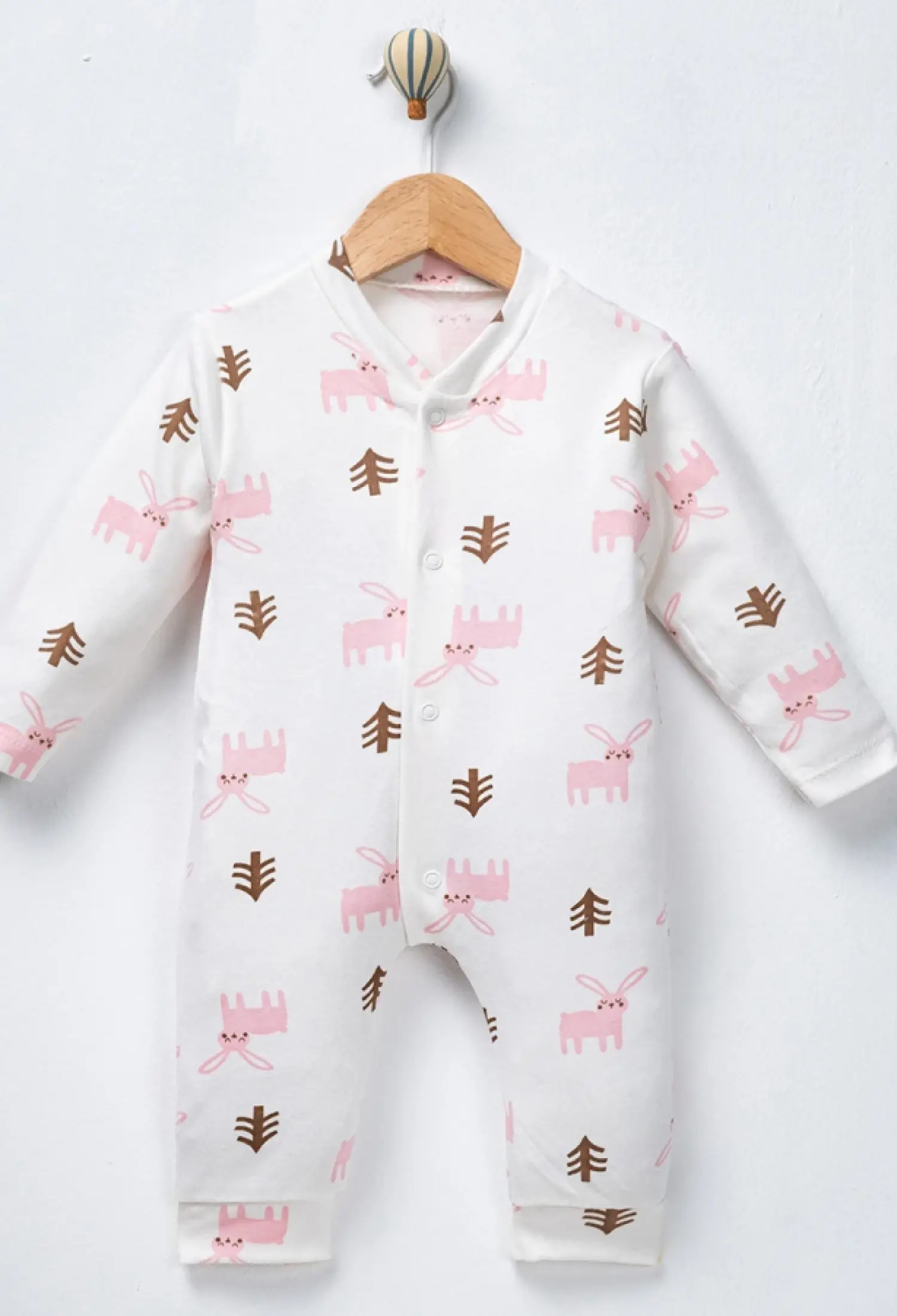 Tavşan Desenli Kız Bebe Tulum - Brand: SÜPERMİNİ - Kids & Bby Clothes From Peralane Kids Turkey