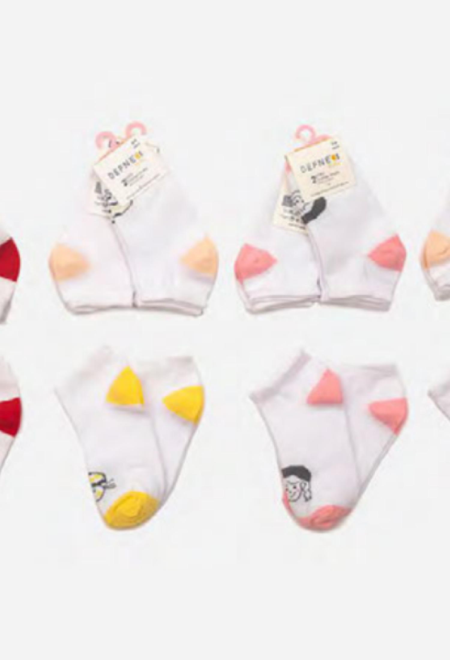 Toptan 24 Çift Kız Bebe Patik Çorap (Kutu) 1064-DFN2P-K014-22(12-18) - 1064-DFN2P-K014-22(12-18) - Brand: Defne - Kids & Bby Clothes From Peralane Kids Turkey