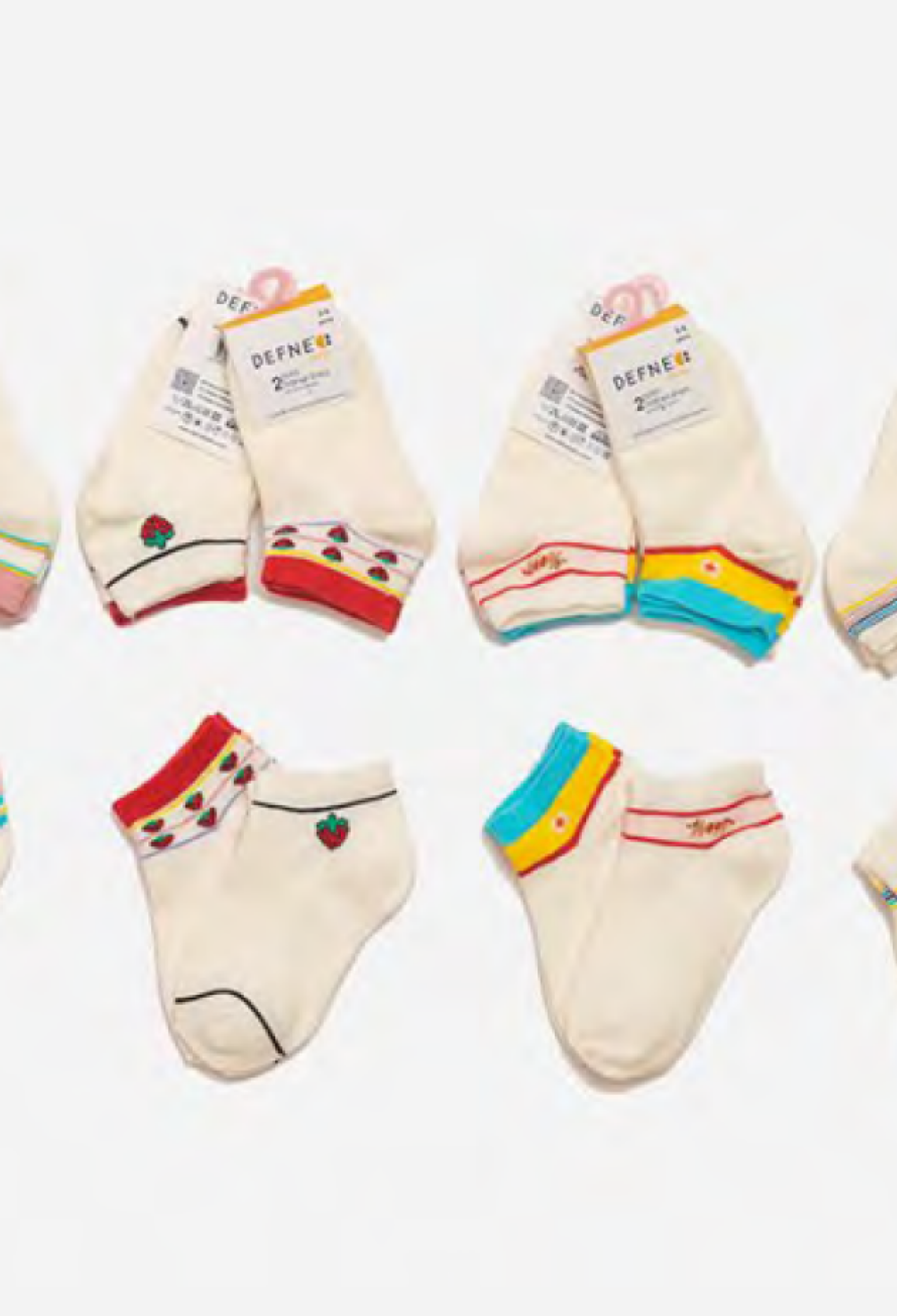 Toptan 24 Çift Kız Bebe Patik Çorap (Kutu) 1064-DFN2P-K015-22(12-18) - 1064-DFN2P-K015-22(12-18) - Brand: Defne - Kids & Bby Clothes From Peralane Kids Turkey