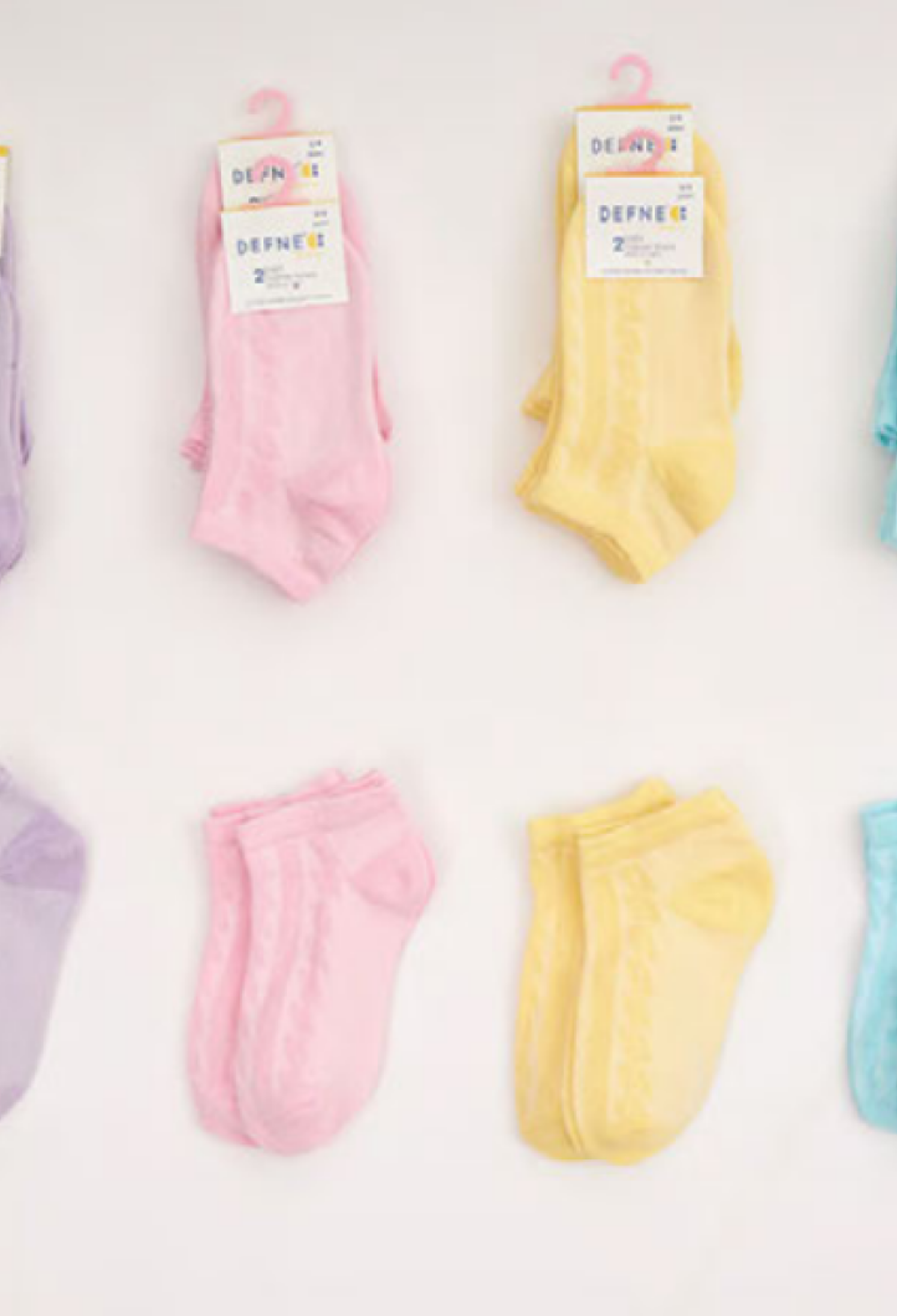 Toptan 24 Çift Kız Bebe Patik Çorap (Kutu) 1064-DFN2P-K022-23(12-18) - 1064-DFN2P-K022-23(12-18) - Brand: Defne - Kids & Bby Clothes From Peralane Kids Turkey