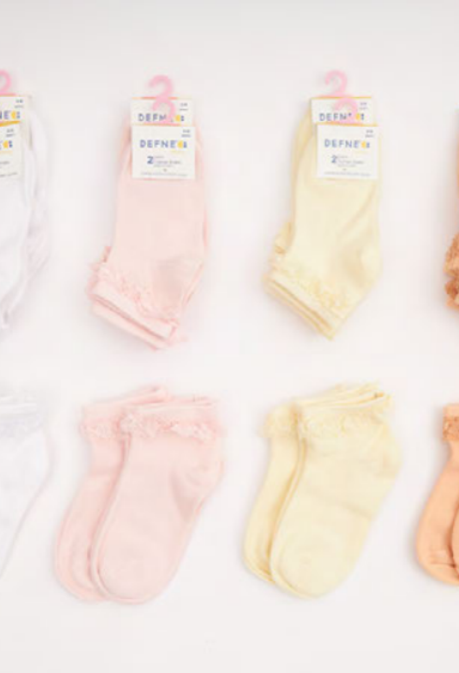 Toptan Bebek 24'lü Patik Çorap(Kutu) 1064-DFN2P-K016-23(12-18) - 1064-DFN2P-K016-23(12-18) - Brand: Defne - Kids & Bby Clothes From Peralane Kids Turkey