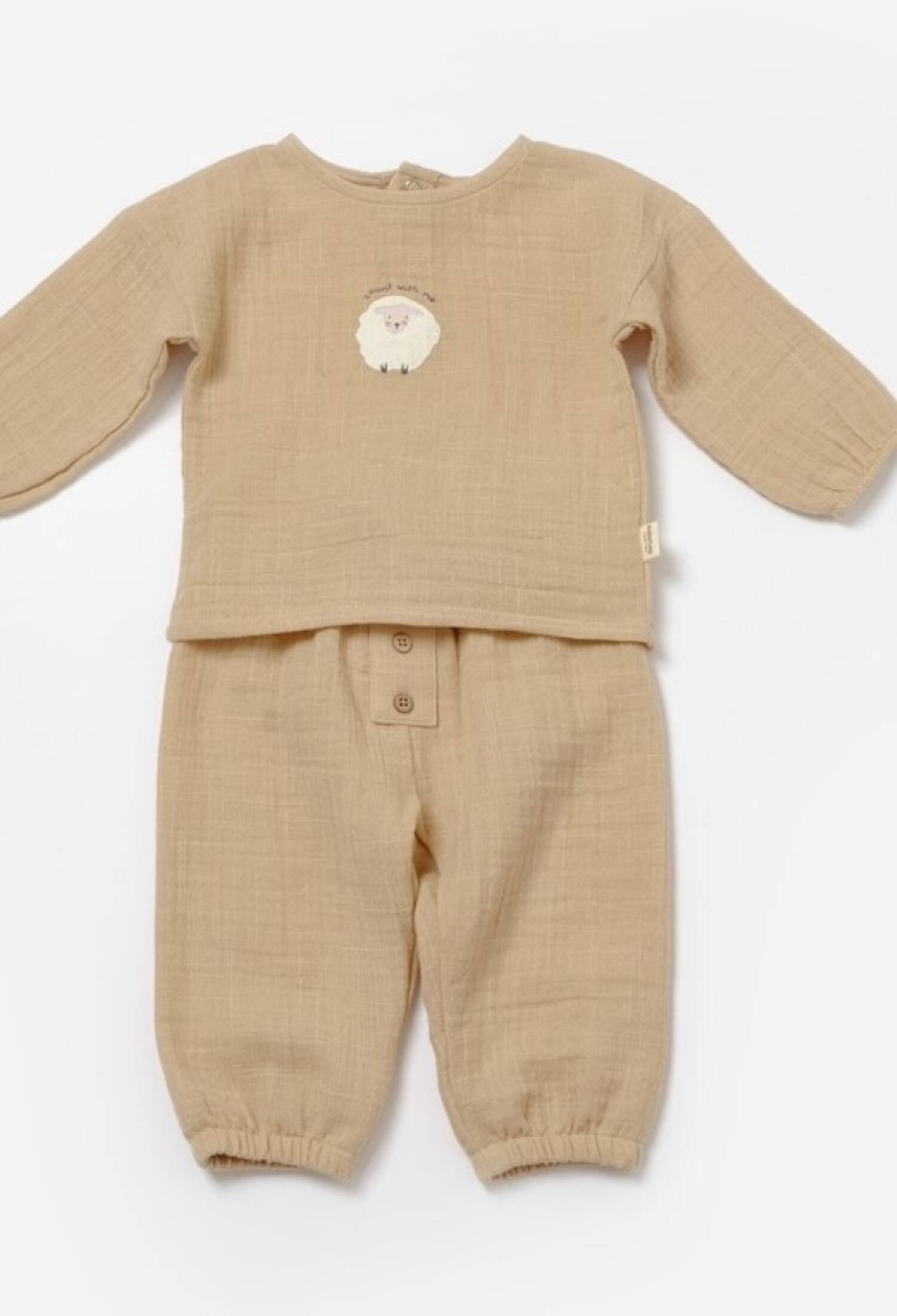 Toptan Bebek 2'li Sweatshirt ve Pantolon Takımı 3-24M %100 Pamuk Organik Baby Cosy 2022-CSYM7017 - 2022-CSYM7017 - Brand: BabyCosy - Kids & Bby Clothes From Peralane Kids Turkey