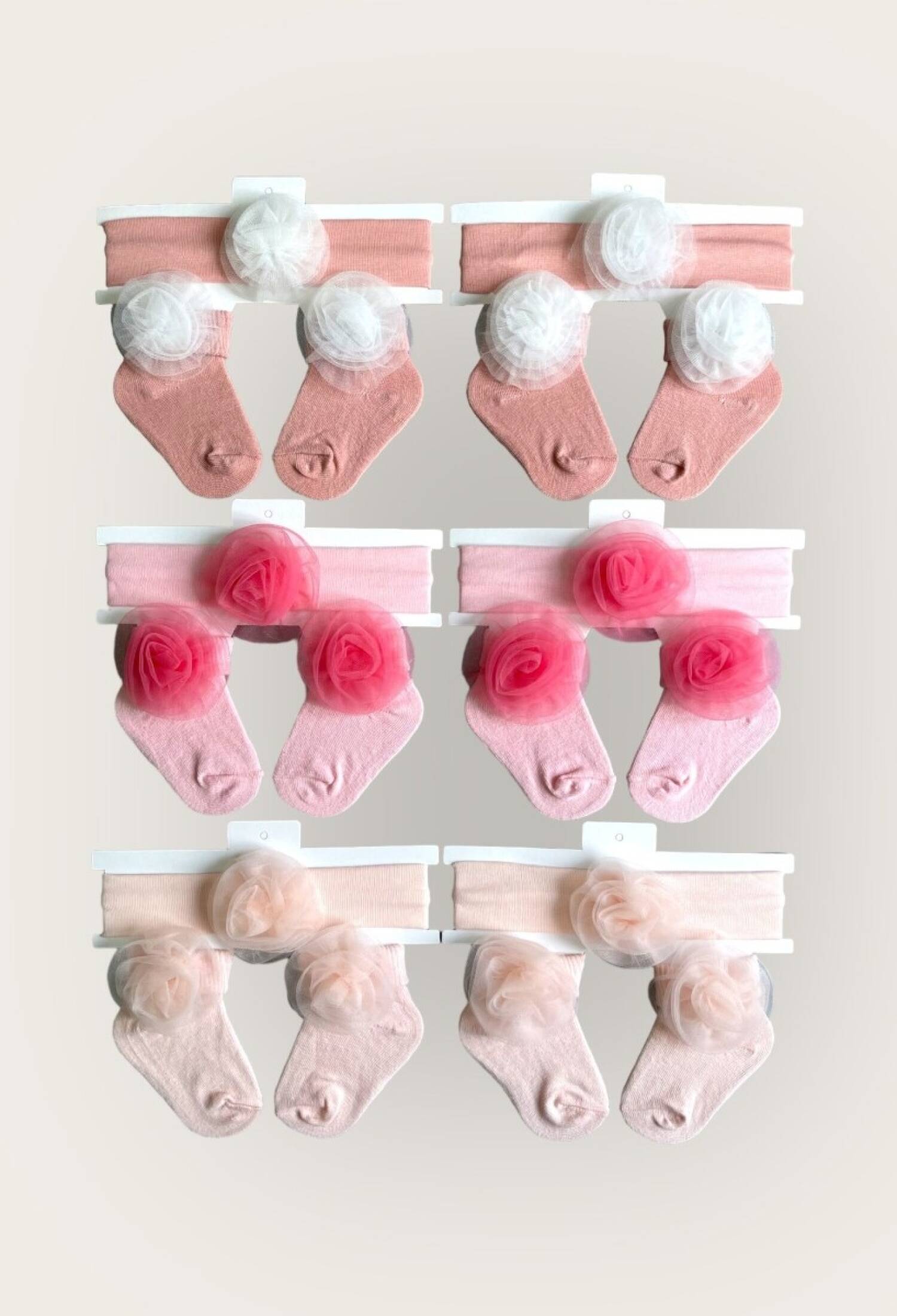 Toptan Kız Bebek Çiçekli Çorap Set 0-6M 2047-1156 - 2047-1156 - Brand: Algiy Mini - Kids & Bby Clothes From Peralane Kids Turkey