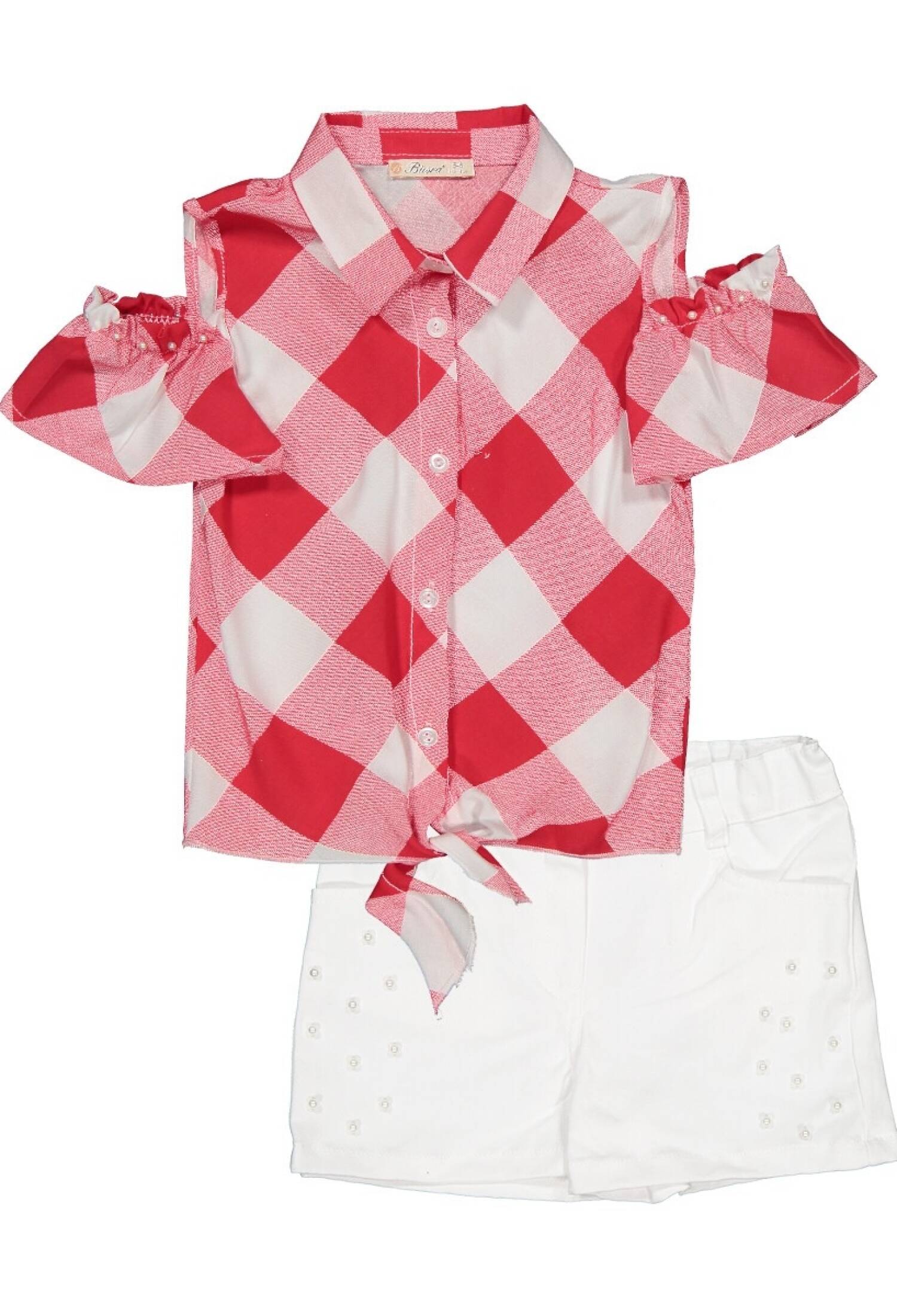 Toptan Kız Çocuk 2'li Gömlek ve Şort Takımı 2-5Y 1016-211011 - 1016-211011 - Brand: Büşra Bebe - Kids & Bby Clothes From Peralane Kids Turkey