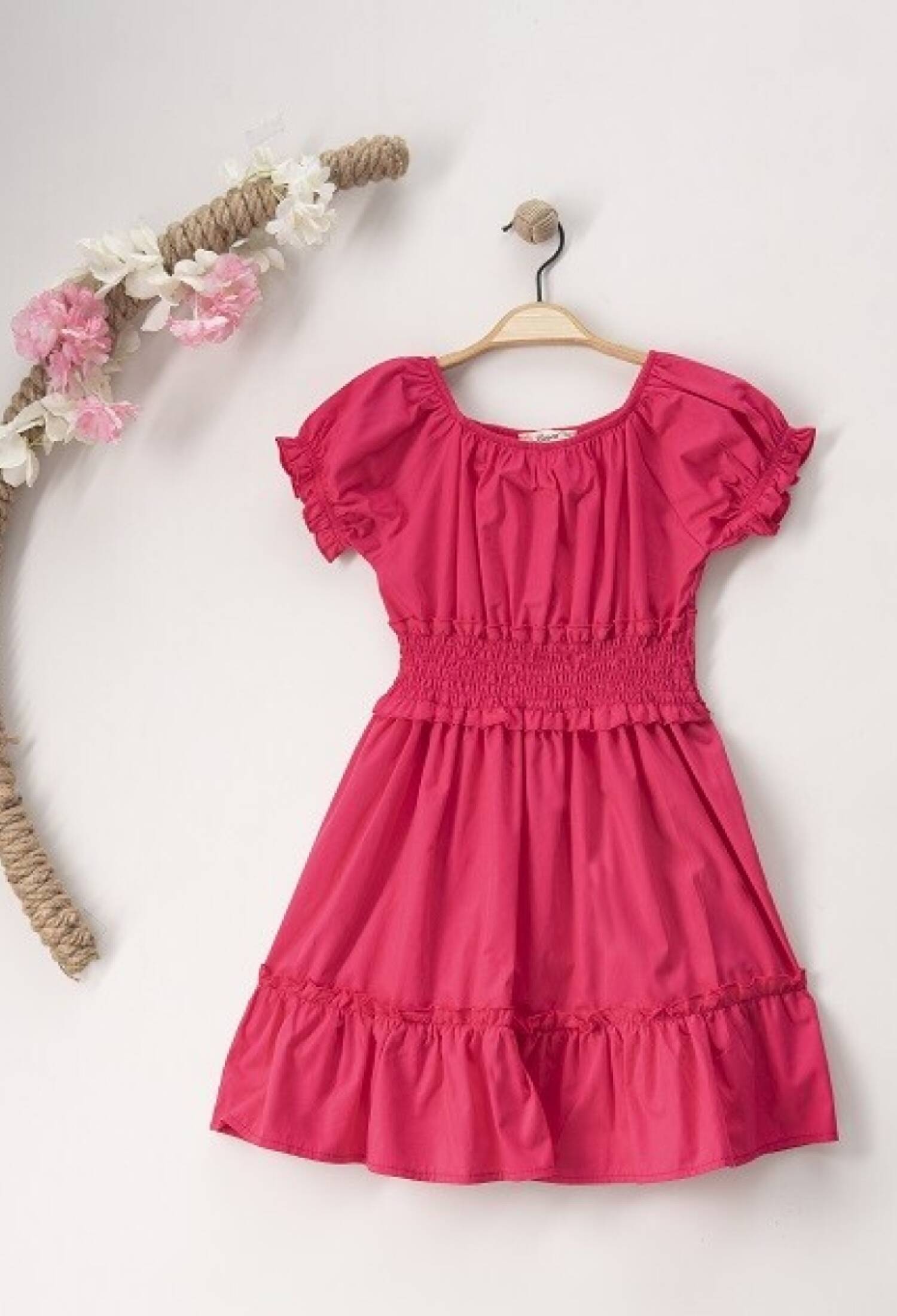 Toptan Kız Çocuk Büzgülü Elbise 7-10Y 1016-23121 - 1016-23121 - Brand: Büşra Bebe - Kids & Bby Clothes From Peralane Kids Turkey