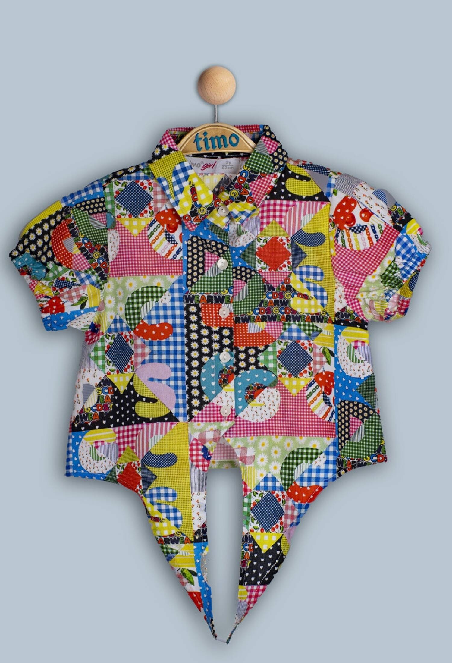 Toptan Kız Çocuk Desenli Gömlek 6-9Y 1018-TK4DÜ042243333 - 1018-TK4DÜ042243333 - Brand: Timo - Kids & Bby Clothes From Peralane Kids Turkey