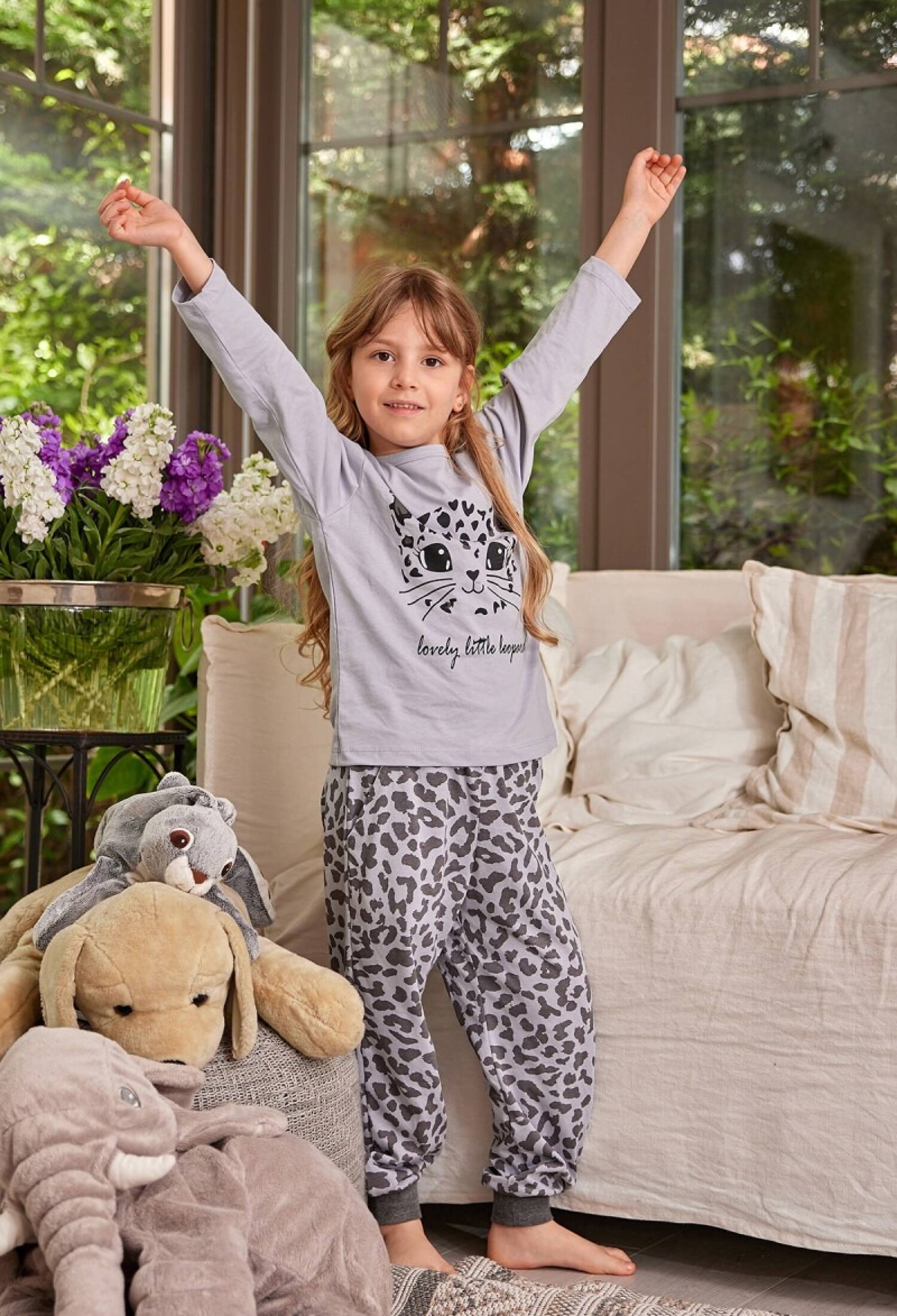 Toptan Kız Çocuk Kedi Baskılı Pijama Takımı 3-12Y 1070-ZK24-122252 - 1070-ZK24-122252 - Brand: Zeyland - Kids & Bby Clothes From Peralane Kids Turkey