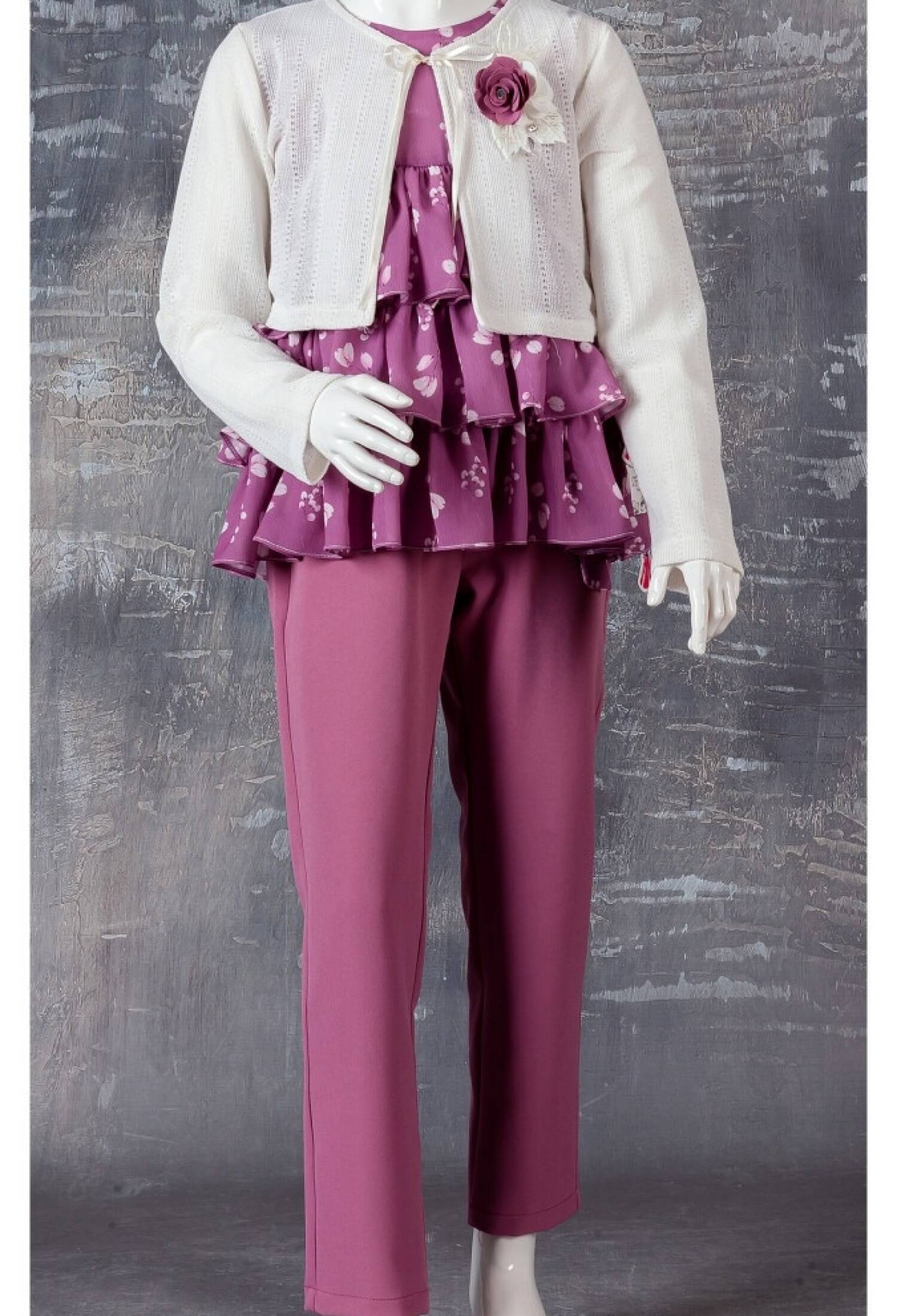 Toptan Kız Çocuk Üçlü Takım 9-12Y 1042-2430 - 1042-2430 - Brand: Tivido - Kids & Bby Clothes From Peralane Kids Turkey