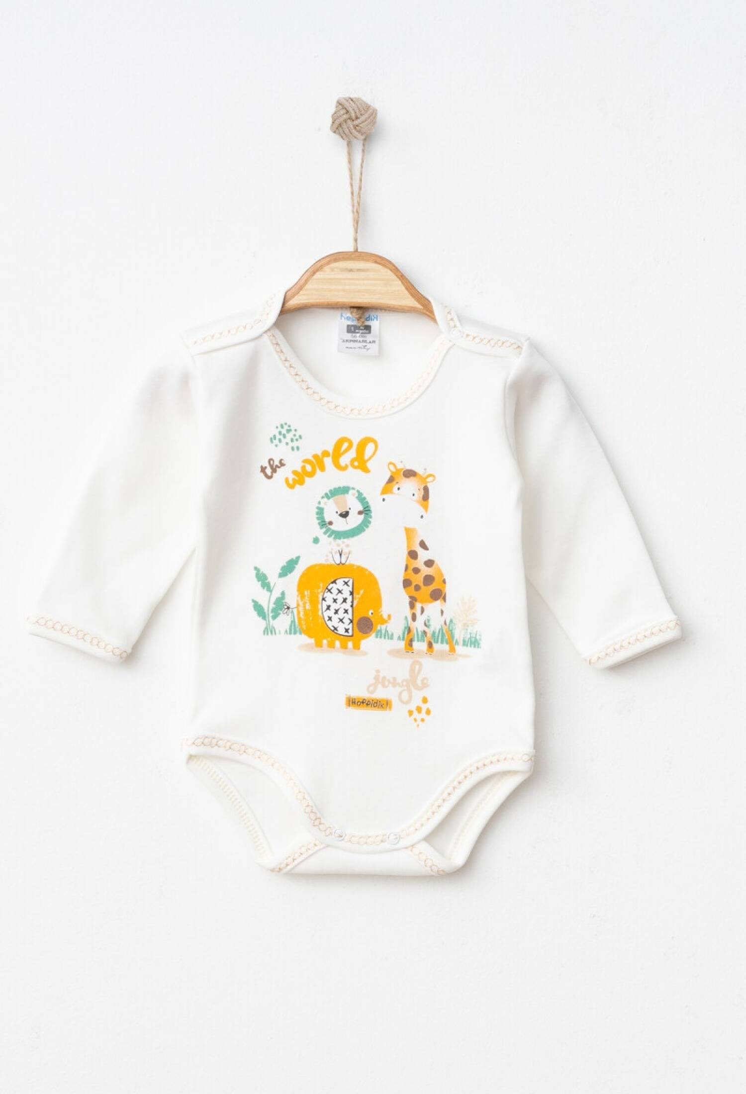 Toptan Unisex Bebek Çıtçıtlı Badi 0-3M 2017-7171 - 2017-7171 - Brand: Hoppidik - Kids & Bby Clothes From Peralane Kids Turkey