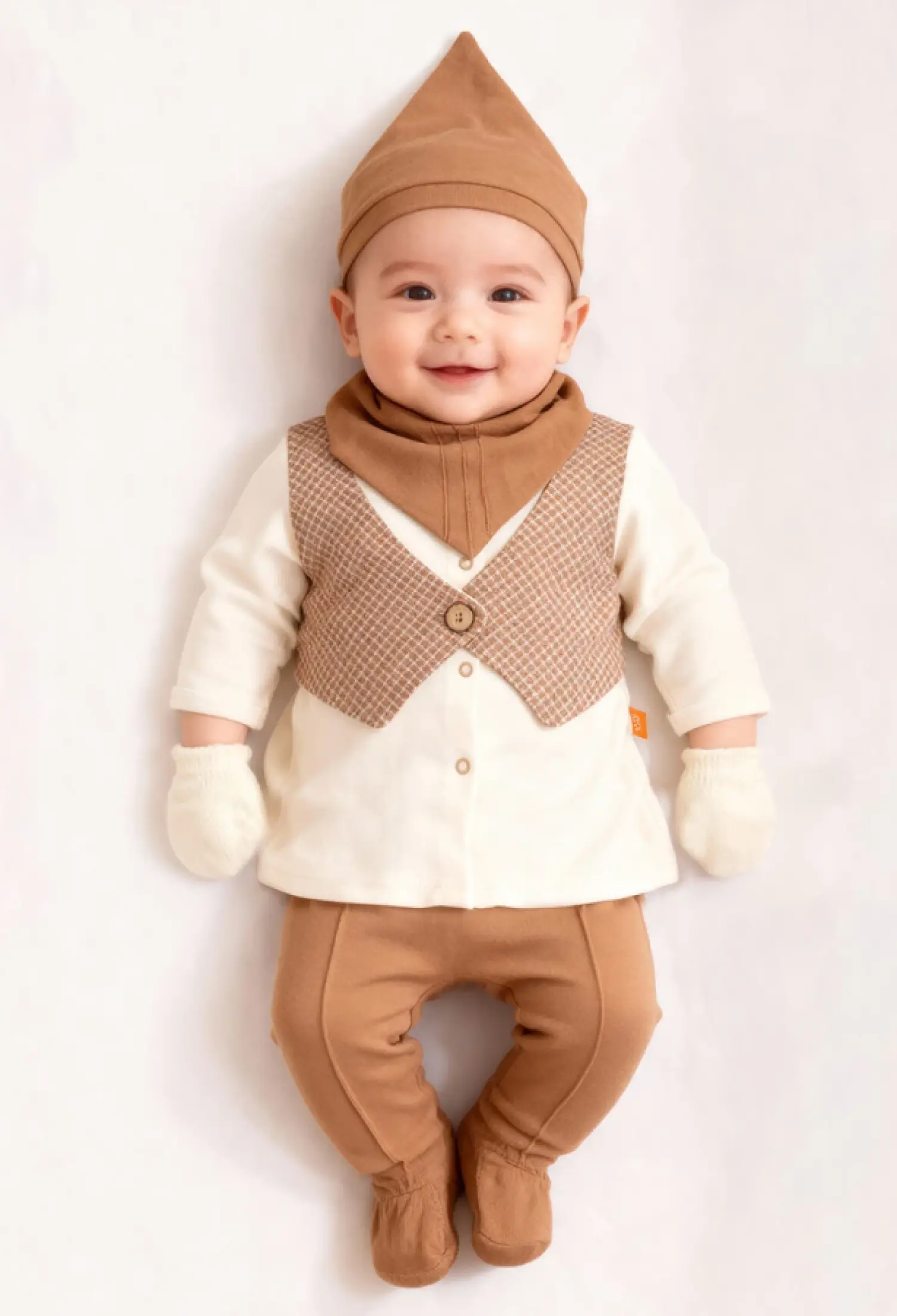 Yelekli Yenidoğan Erkek Bebe 5li Set - Brand: BEYAZ BEBEK - Kids & Bby Clothes From Peralane Kids Turkey