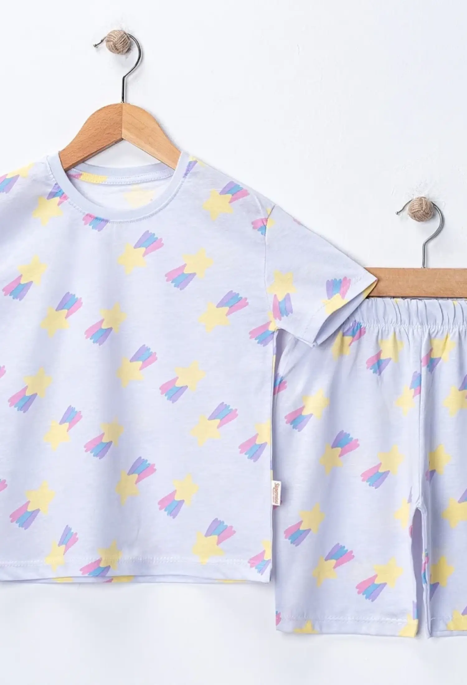 Yıldız Desenli Kız Pijama Takım - Brand: SÜPERMİNİ - Kids & Bby Clothes From Peralane Kids Turkey