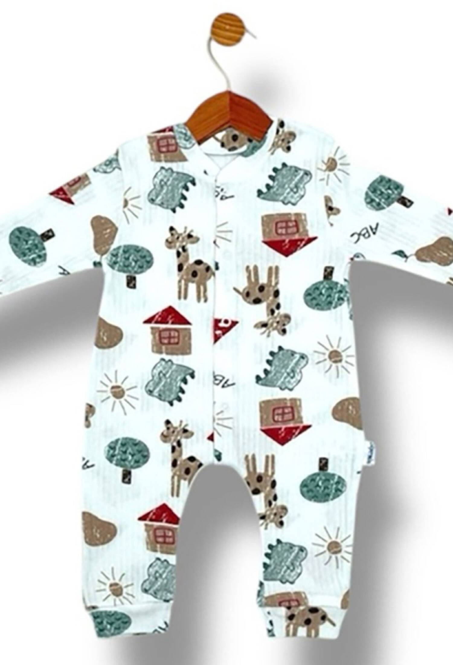 Zürafa Desenli Raporlu Erkek Bebe Tulum - Brand: SÜPERMİNİ - Kids & Bby Clothes From Peralane Kids Turkey