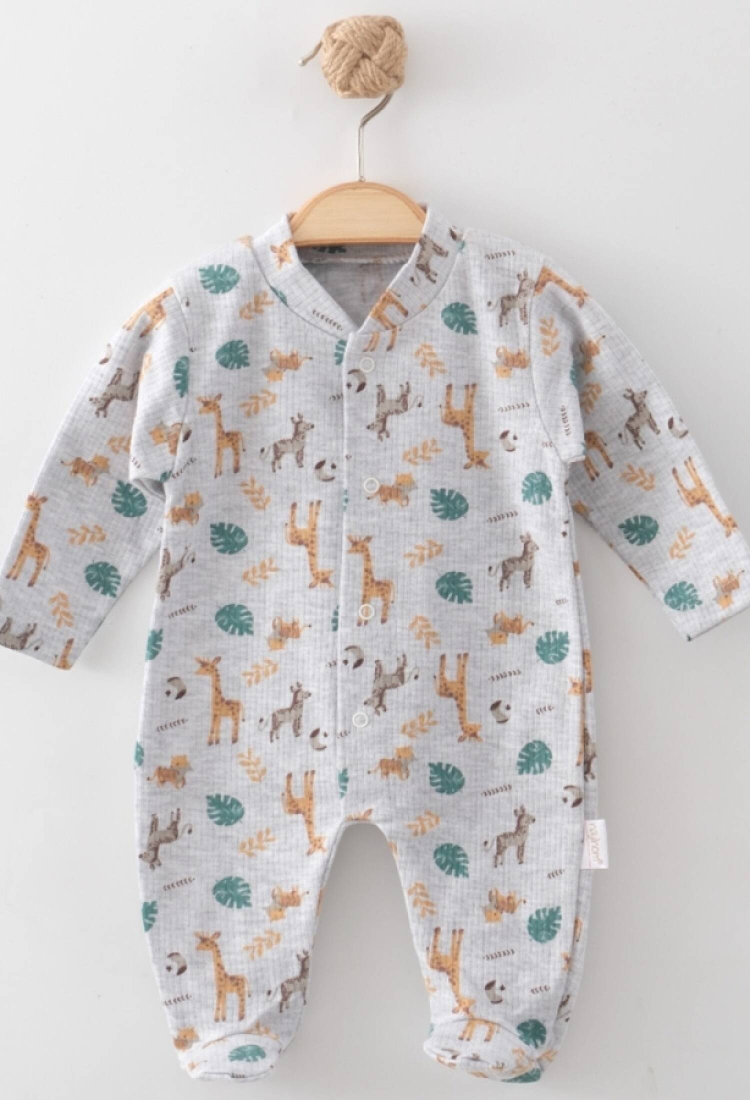 Zürafa Desenli Unisex Bebe Patikli Tulum - Brand: NAYINOM - Kids & Bby Clothes From Peralane Kids Turkey