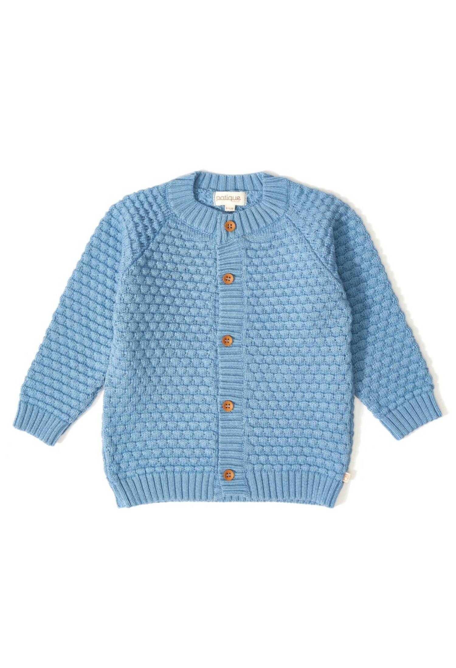 100% Organic Cotton With GOTS Certified Knitwear Mini Bubble Cardigan 12-36M