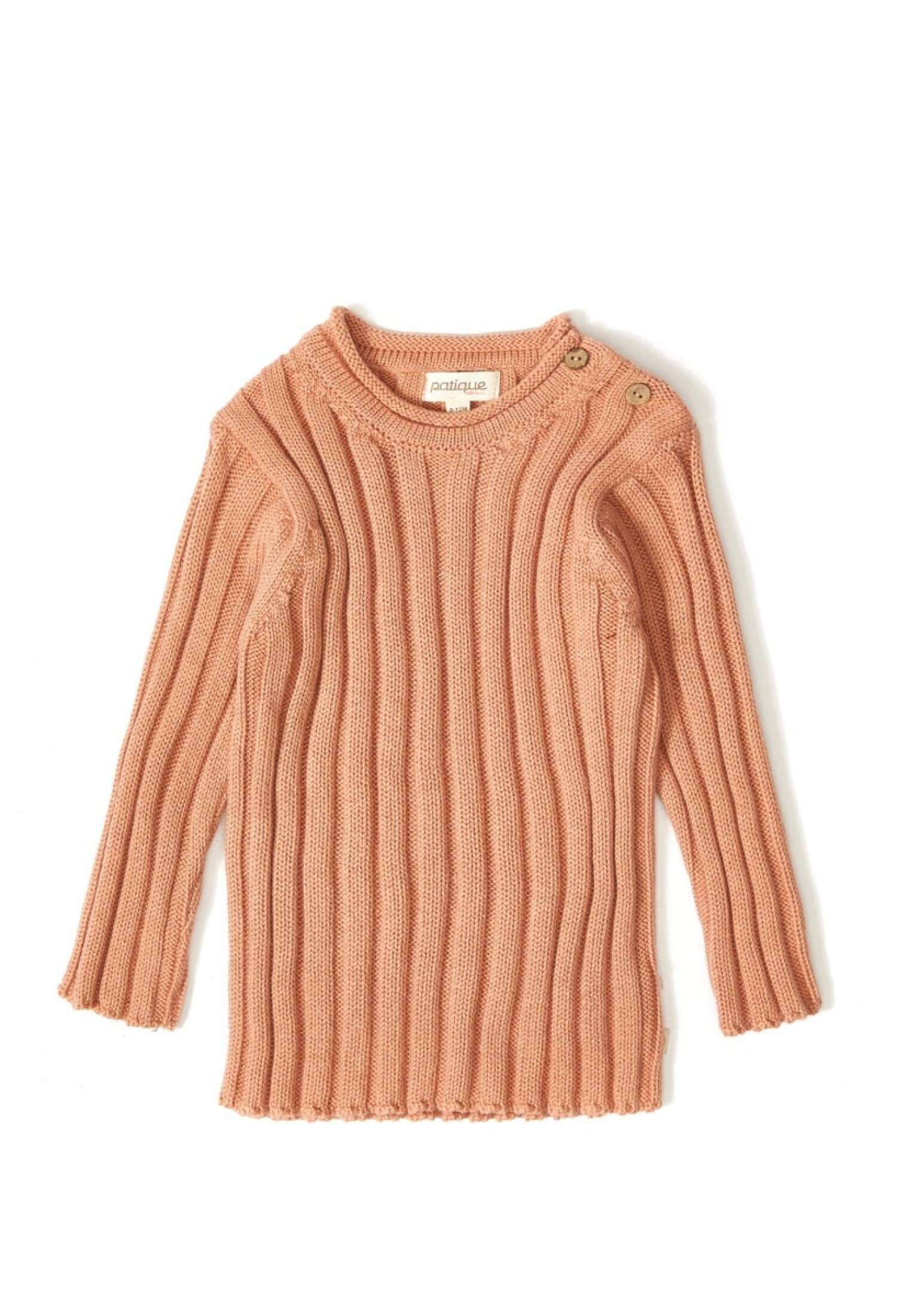 100% Organic Cotton With GOTS Certified Knitwear Ribbed Sweater 3-12M Patique 1061-21064 - 1061-21064