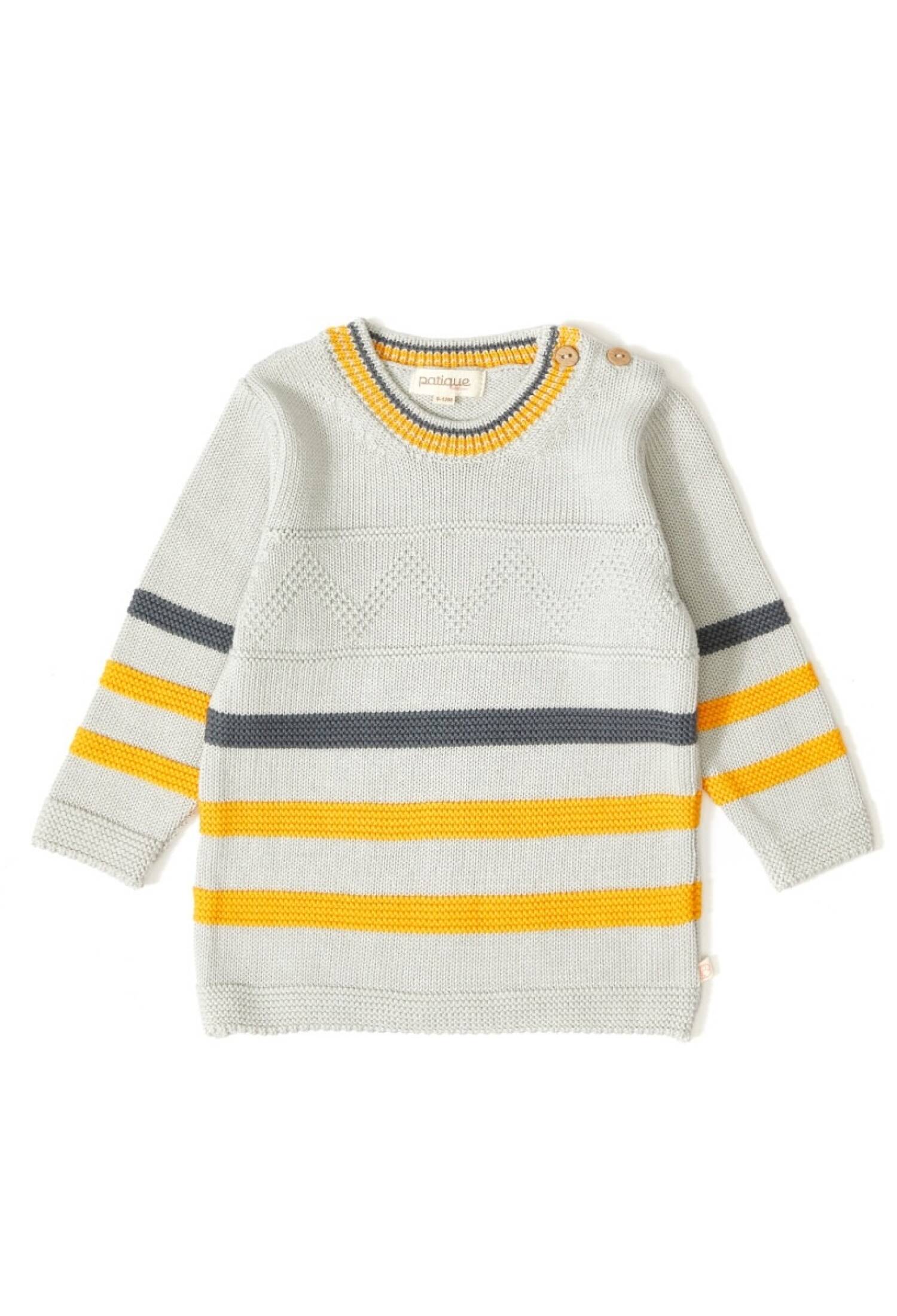 100% Organic Cotton With GOTS Certified Knitwear Zigzag Sweater 3-12M Uluda? Triko 1061-21067 - 1061-21067