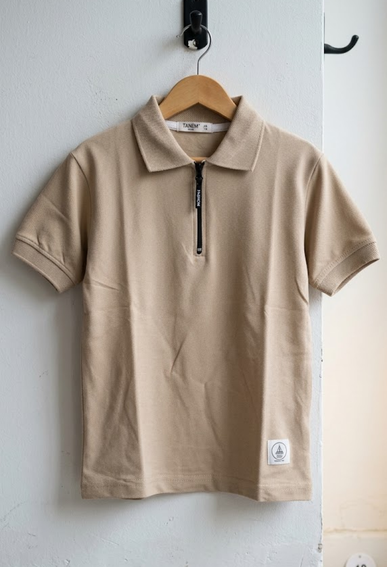 Boys Polo Shirt with Zip-Up Collar