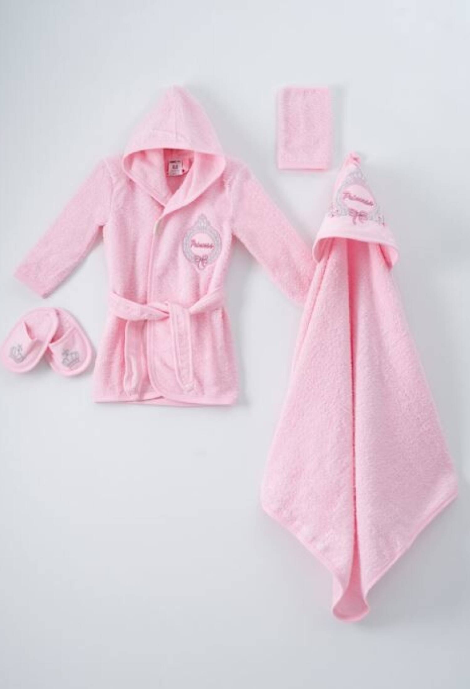 4-Piece Baby Girl Bathrobe Set Ramel Kids 1072-702K