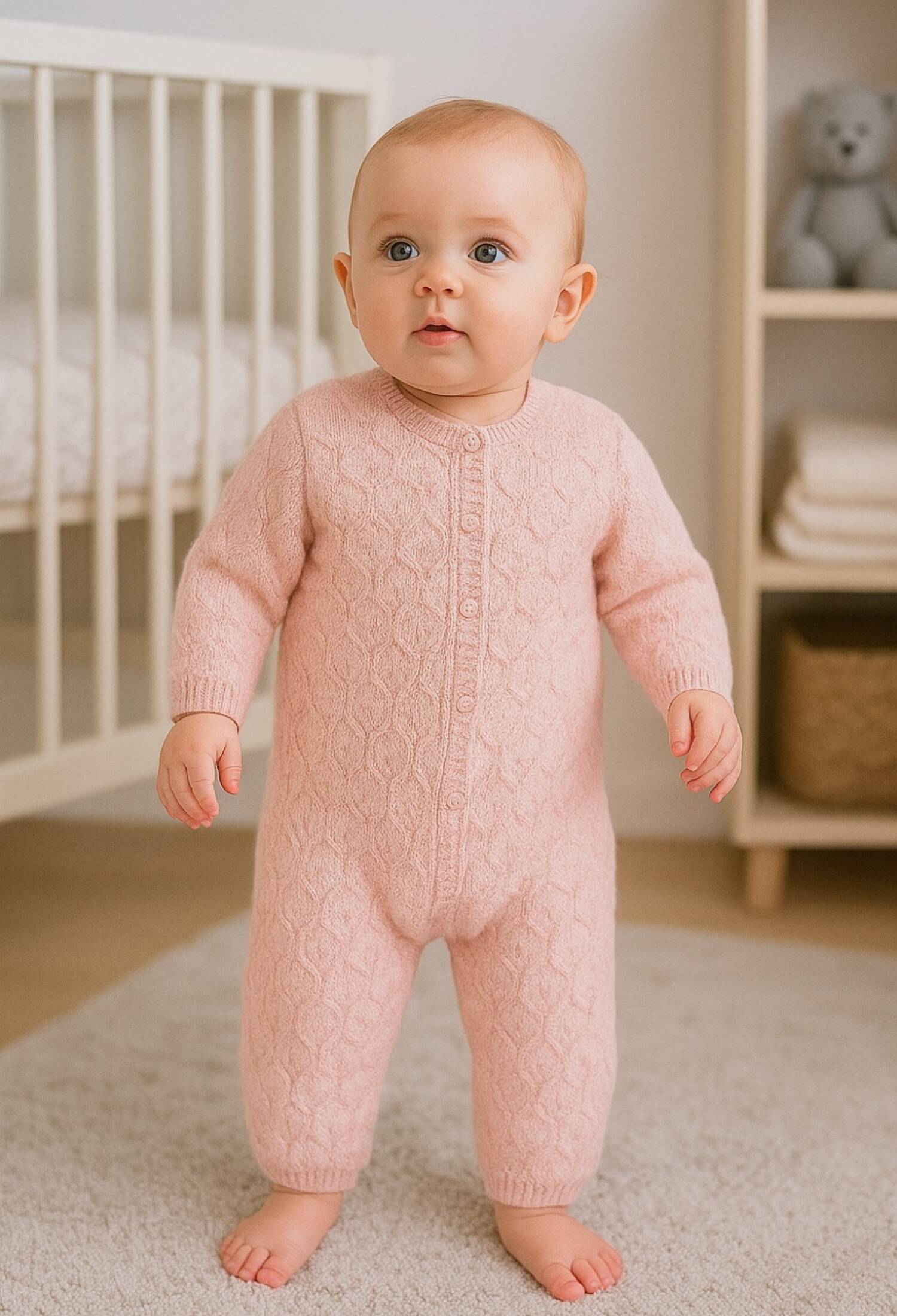 Knitted Baby Romper - 1001 - Brand: Has Bereket - Kids & Bby Clothes From Peralane Kids Turkey