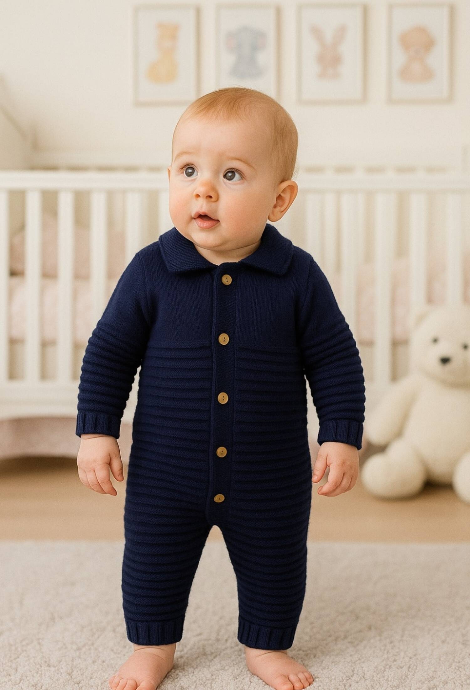 Knitted Baby Romper - 1002 - Brand: Has Bereket - Kids & Bby Clothes From Peralane Kids Turkey