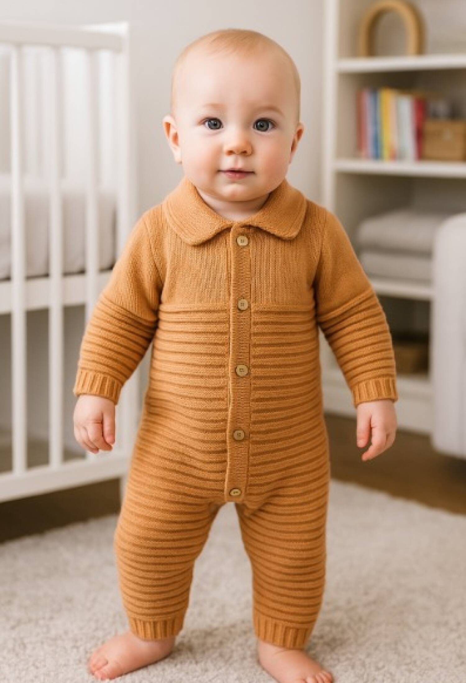 Knitted Baby Romper - 1002 - Brand: Has Bereket - Kids & Bby Clothes From Peralane Kids Turkey
