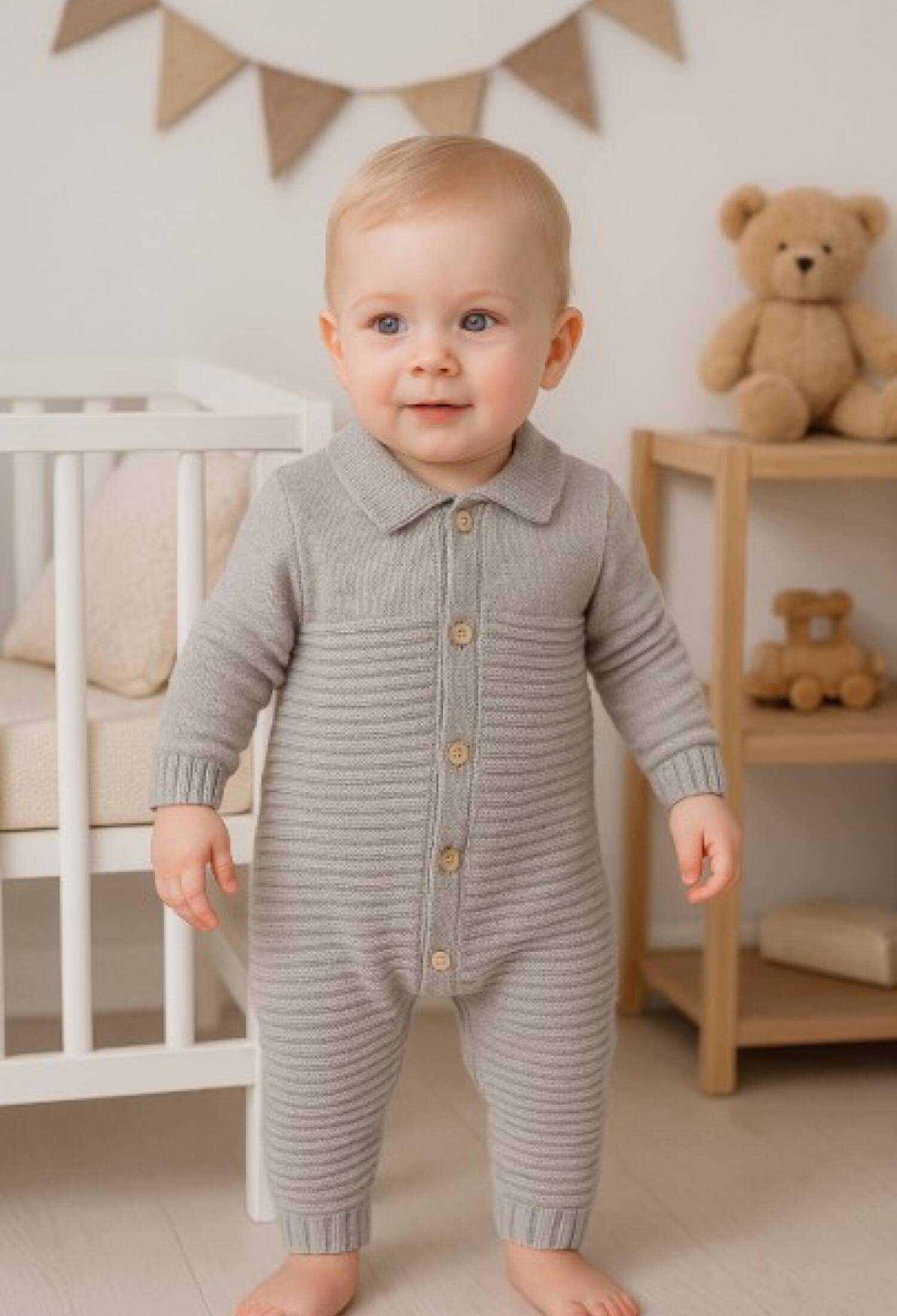 Knitted Baby Romper - 1002 - Brand: Has Bereket - Kids & Bby Clothes From Peralane Kids Turkey
