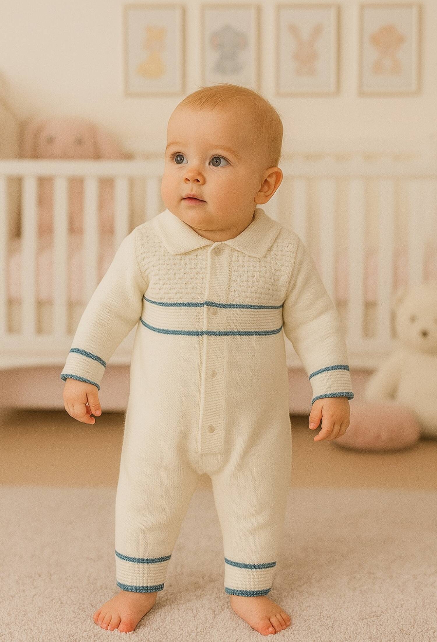 Knitted Baby Romper - 1003 - Brand: Has Bereket - Kids & Bby Clothes From Peralane Kids Turkey