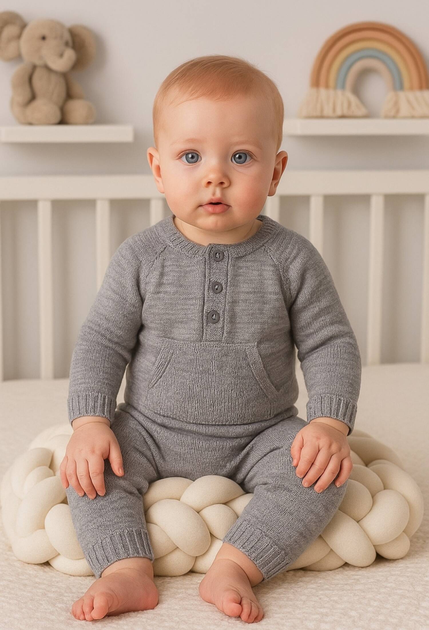 Knitted Baby Romper - 1004 - Brand: Has Bereket - Kids & Bby Clothes From Peralane Kids Turkey