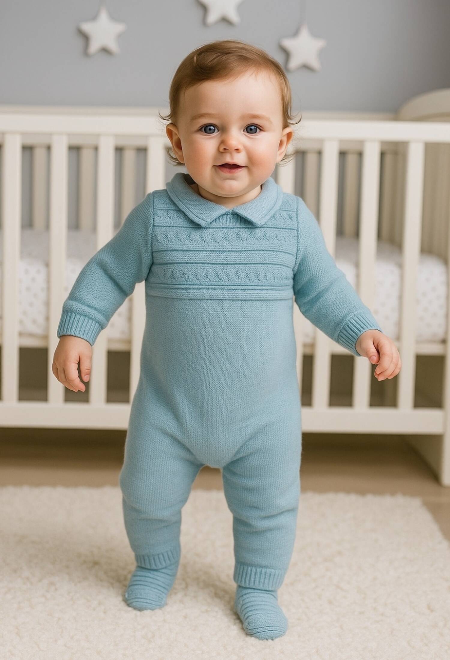 Knitted Baby Romper - 1005 - Brand: Has Bereket - Kids & Bby Clothes From Peralane Kids Turkey