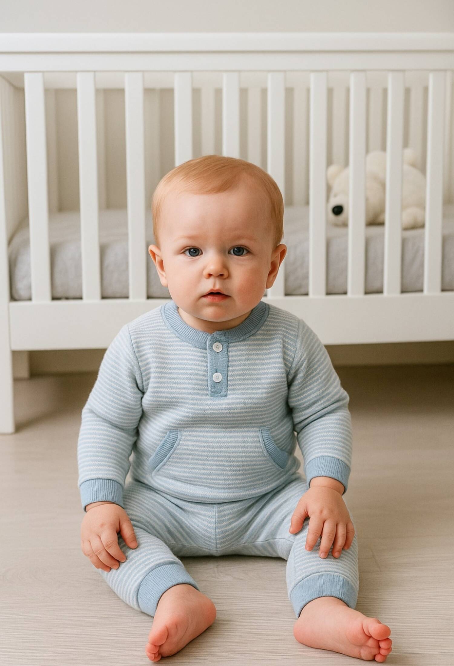 Striped Knitted Two-Piece Set - 1009 - Brand: Has Bereket - Kids & Bby Clothes From Peralane Kids Turkey