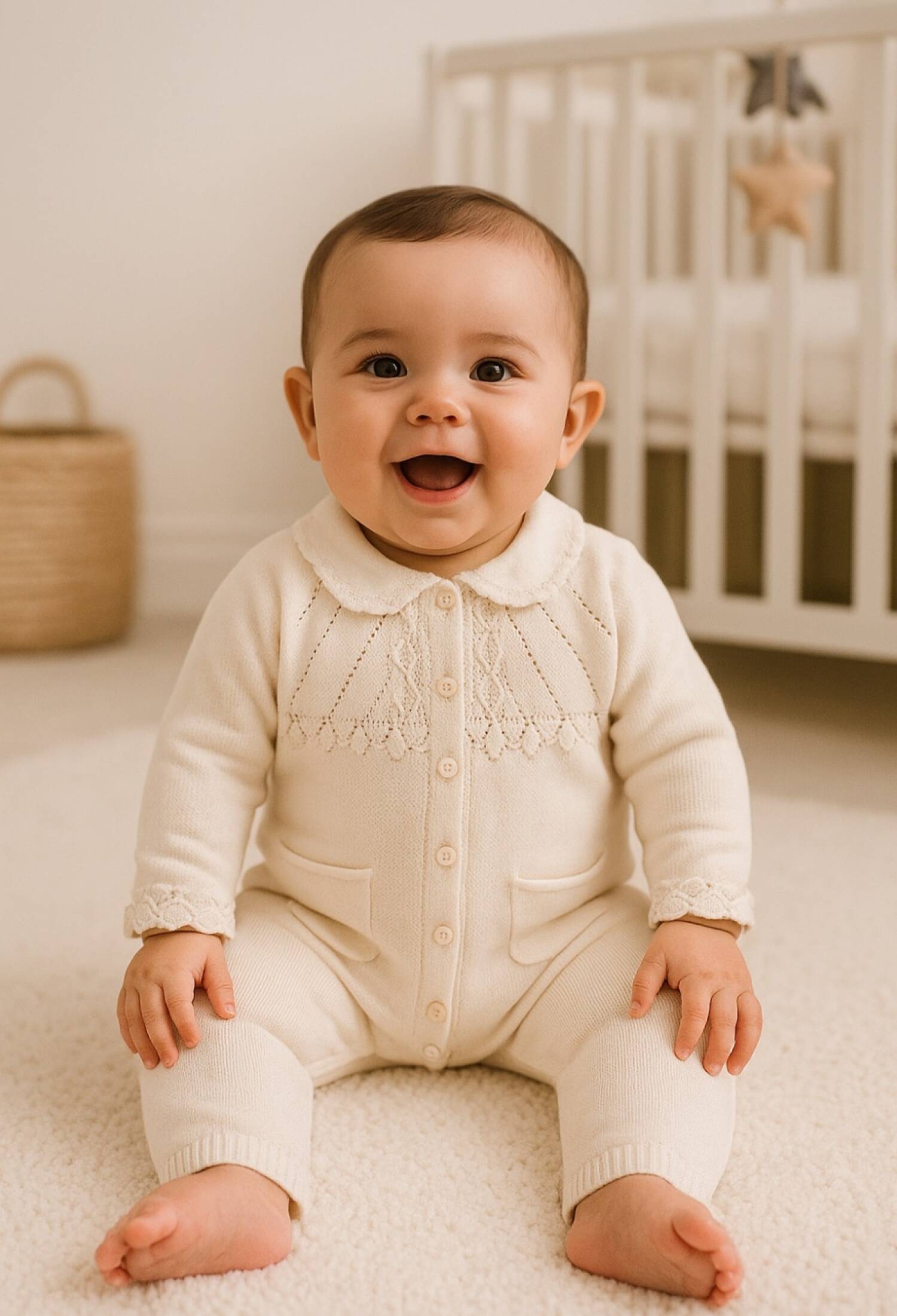 Knitted Girl's Jumpsuit with Pattern - 1014 - Brand: Has Bereket - Kids & Bby Clothes From Peralane Kids Turkey