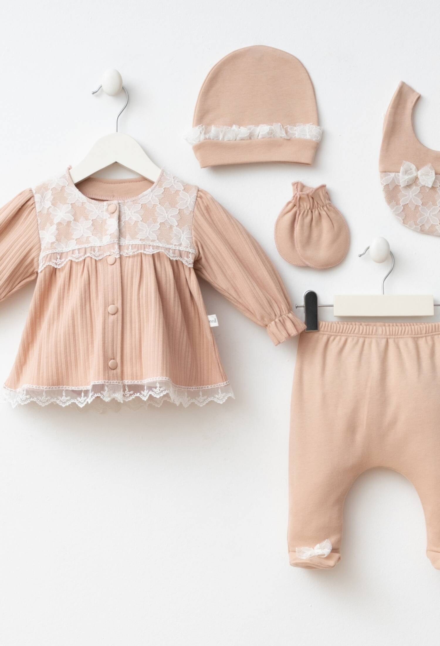 Baby Lace Trimmed Bodysuit and Pants Set