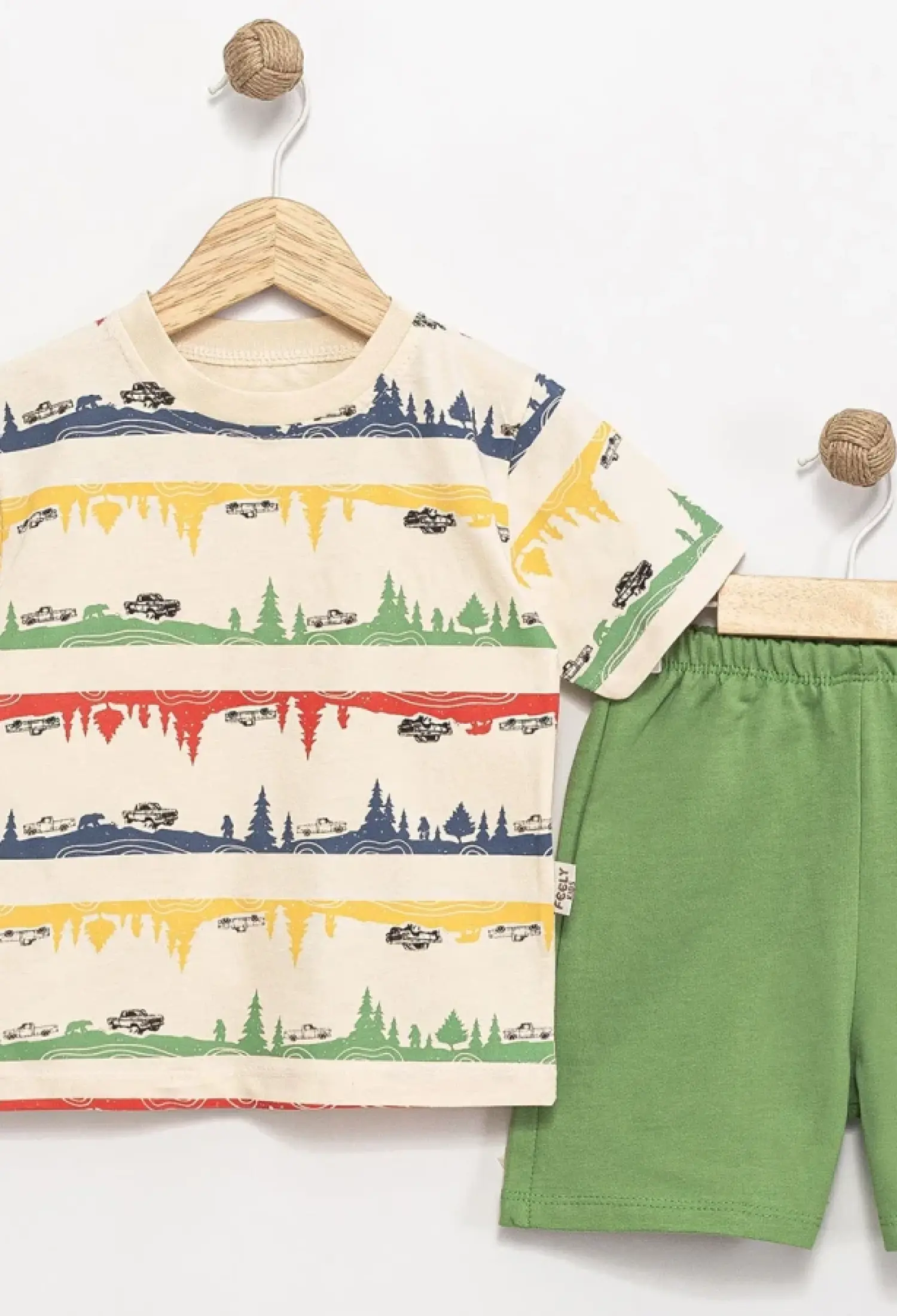 Araba Baskılı Erkek Takım - Brand: FEELY KİDS - Kids & Bby Clothes From Peralane Kids Turkey